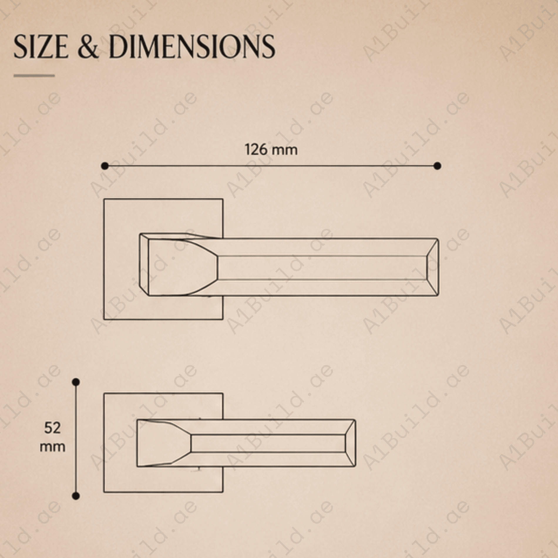 ALA.6403 premium aluminum alloy door lock handle in Matt Satin Nickel finish. Modern architectural hardware for homes, hotels, offices, and luxury interiors.