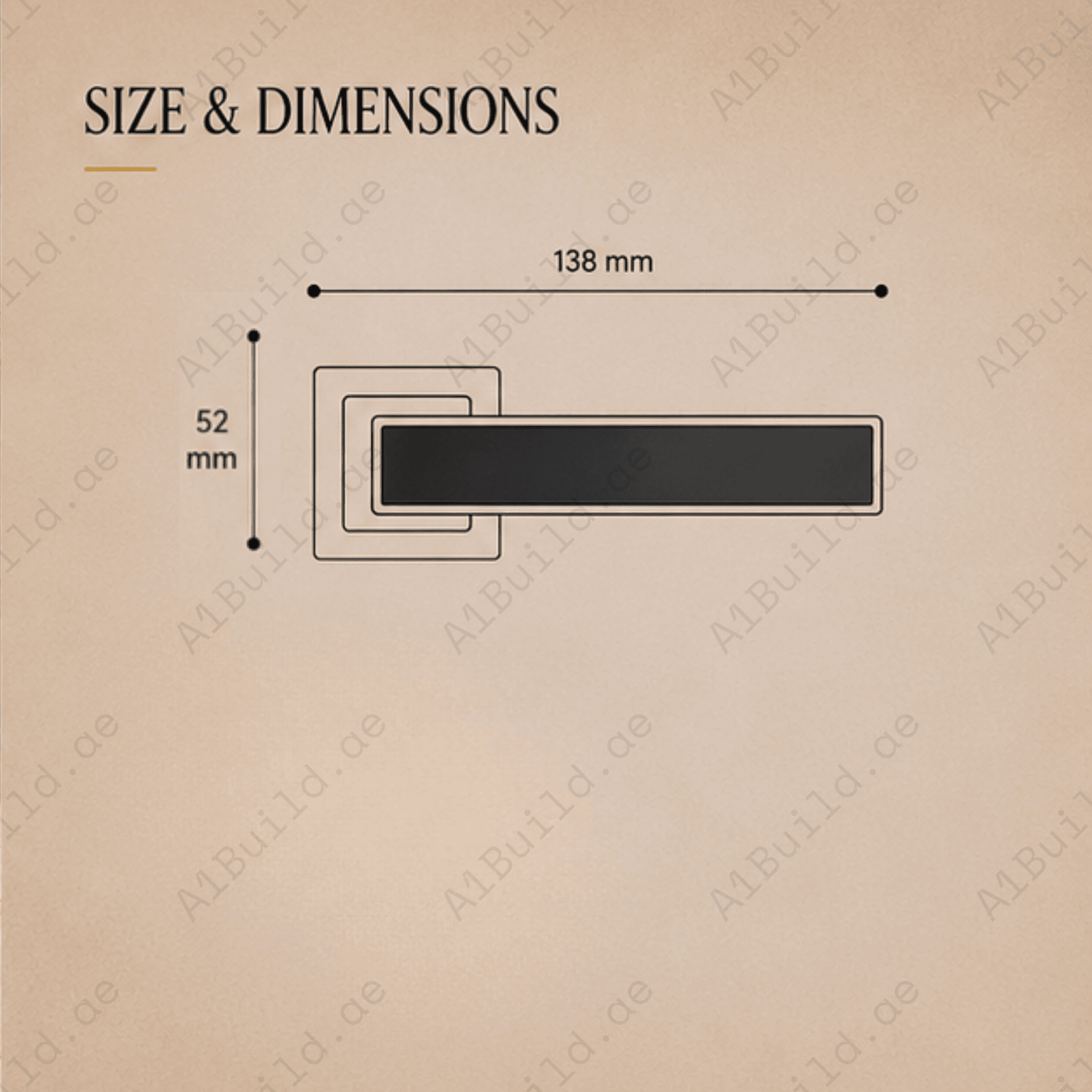 ALA.6501 premium aluminum alloy door lock handle in MSNYK finish. Modern architectural hardware for luxury homes, hotels, offices, and contemporary interiors.