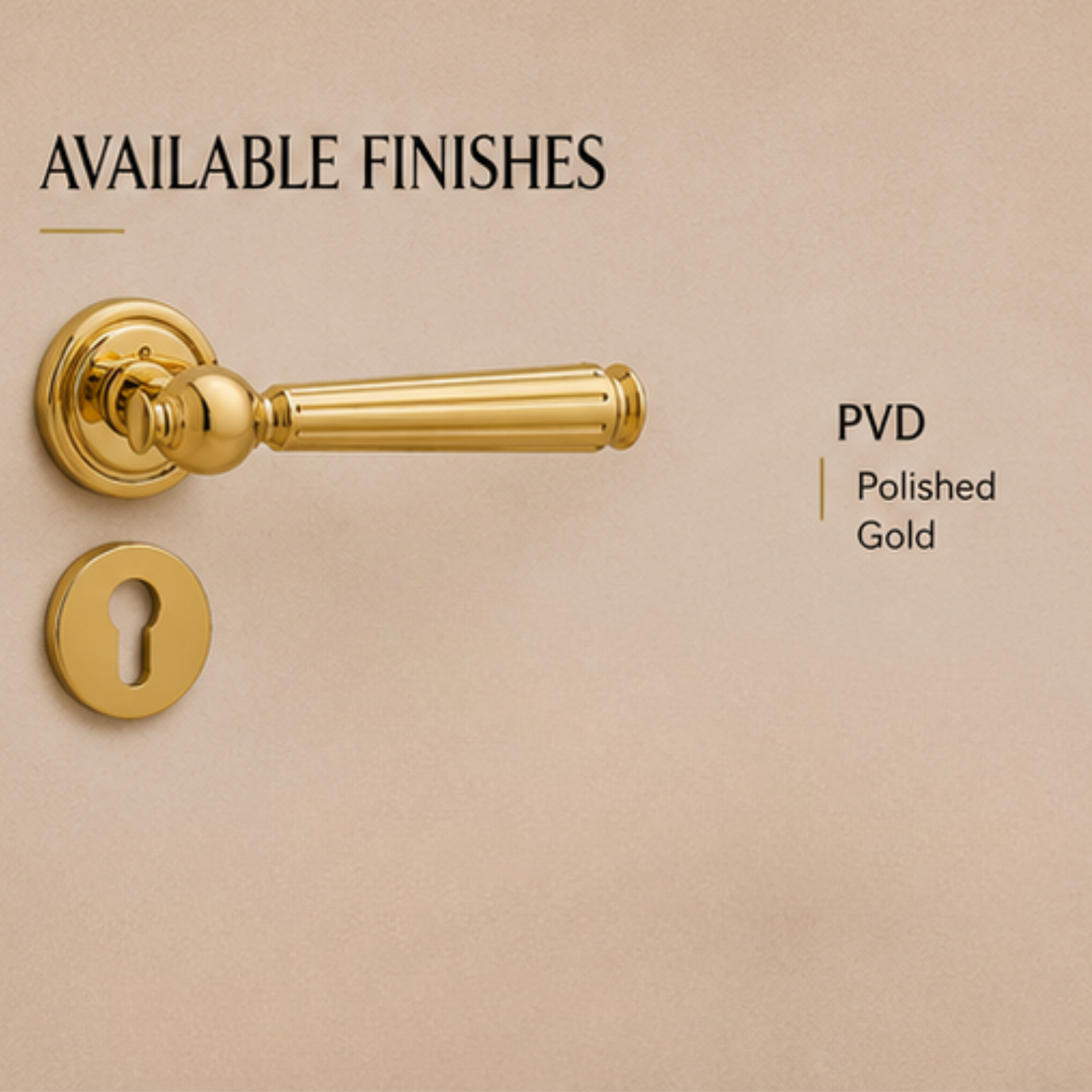 ALA.6539 premium aluminum alloy door lock handle with PVD finish. Durable architectural hardware with advanced surface protection for modern interiors.
