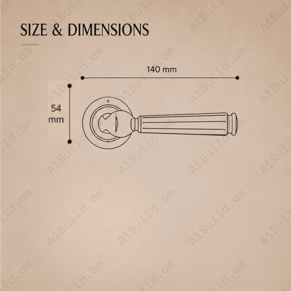 ALA.6539 premium aluminum alloy door lock handle with PVD finish. Durable architectural hardware with advanced surface protection for modern interiors.