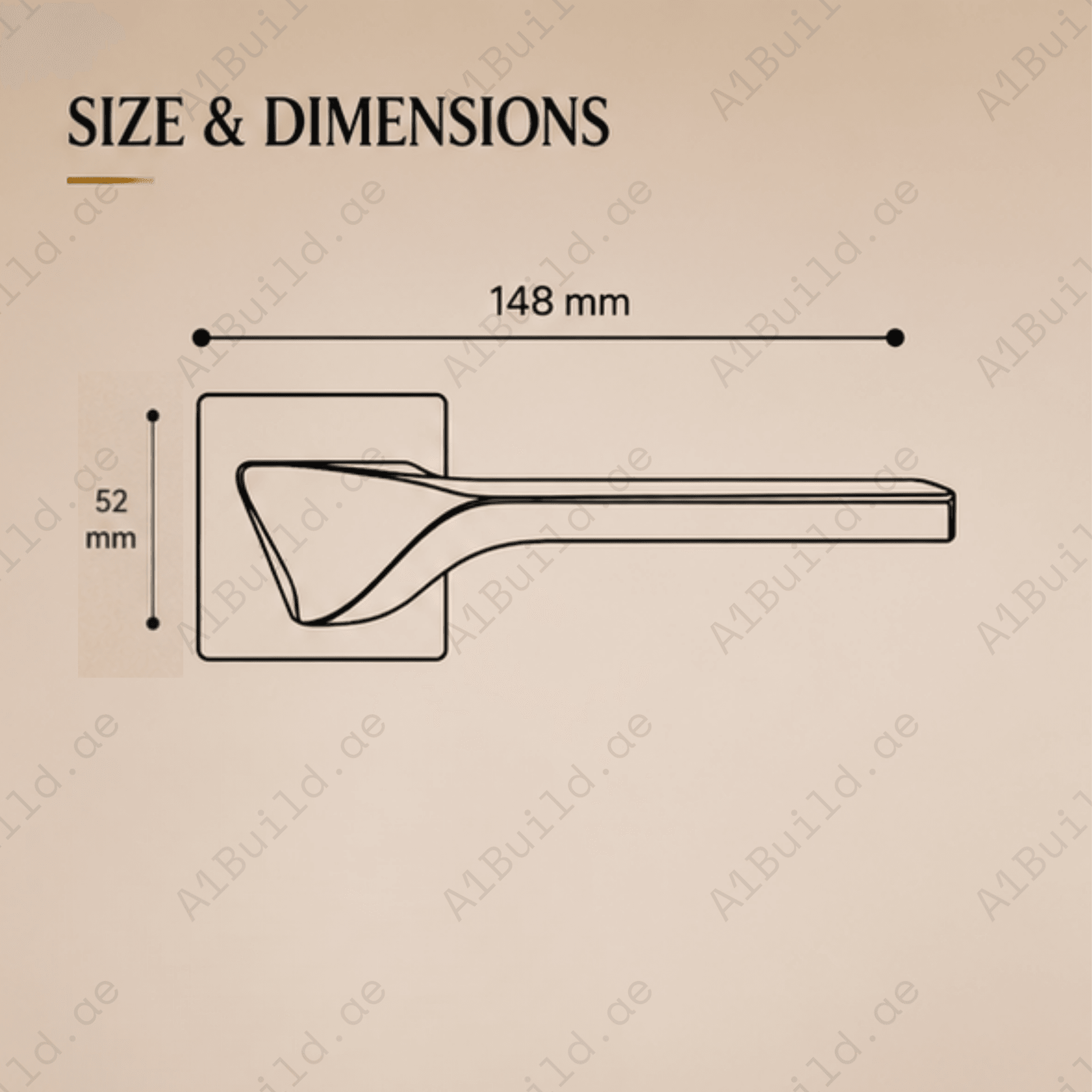 ALA.6589 premium aluminum alloy door lock handle in Black finish. Modern architectural hardware for luxury homes, hotels, offices, and contemporary interiors.