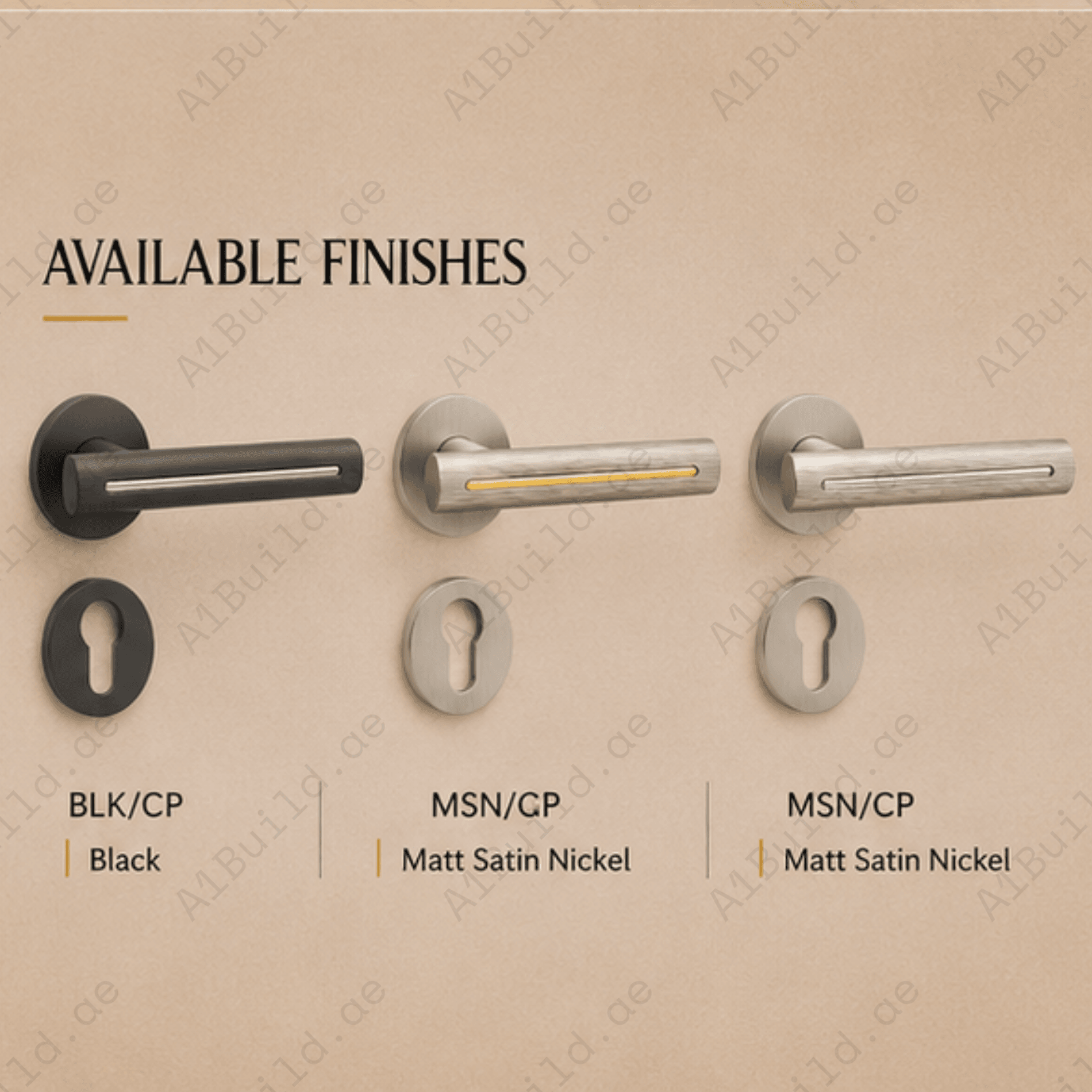 ALA.6691 premium aluminum alloy door lock handle in Matt Satin Nickel Chrome Plated finish. Modern architectural hardware for homes, hotels, and offices.