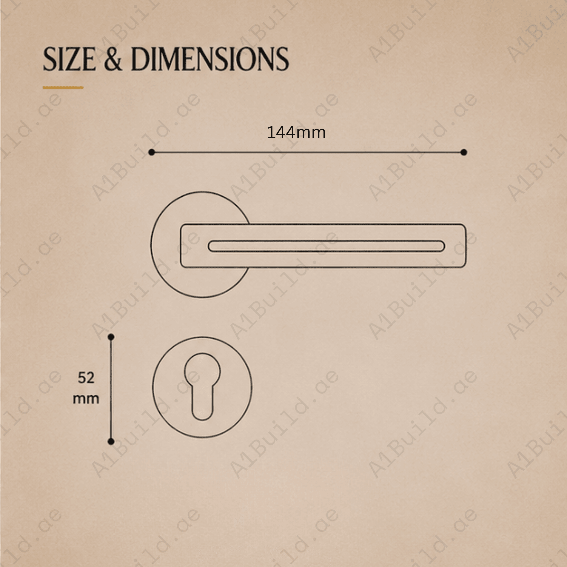 ALA.6691 premium aluminum alloy door lock handle in Matt Satin Nickel Chrome Plated finish. Modern architectural hardware for homes, hotels, and offices.