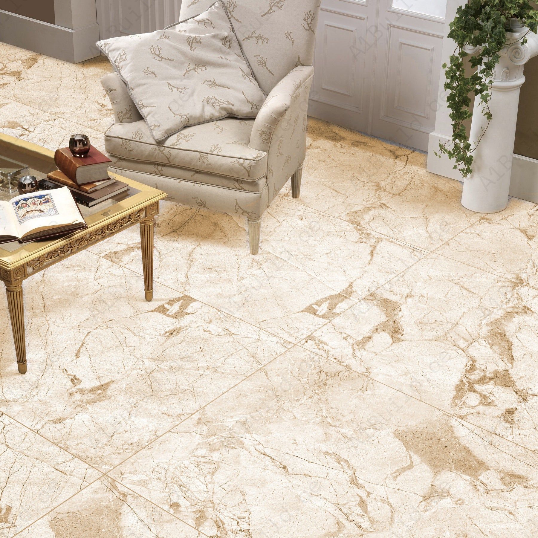 ALFREDO BEIGE Porcelain Tile 600x1200mm – 9MM Thick with Glitter on Matt Finish