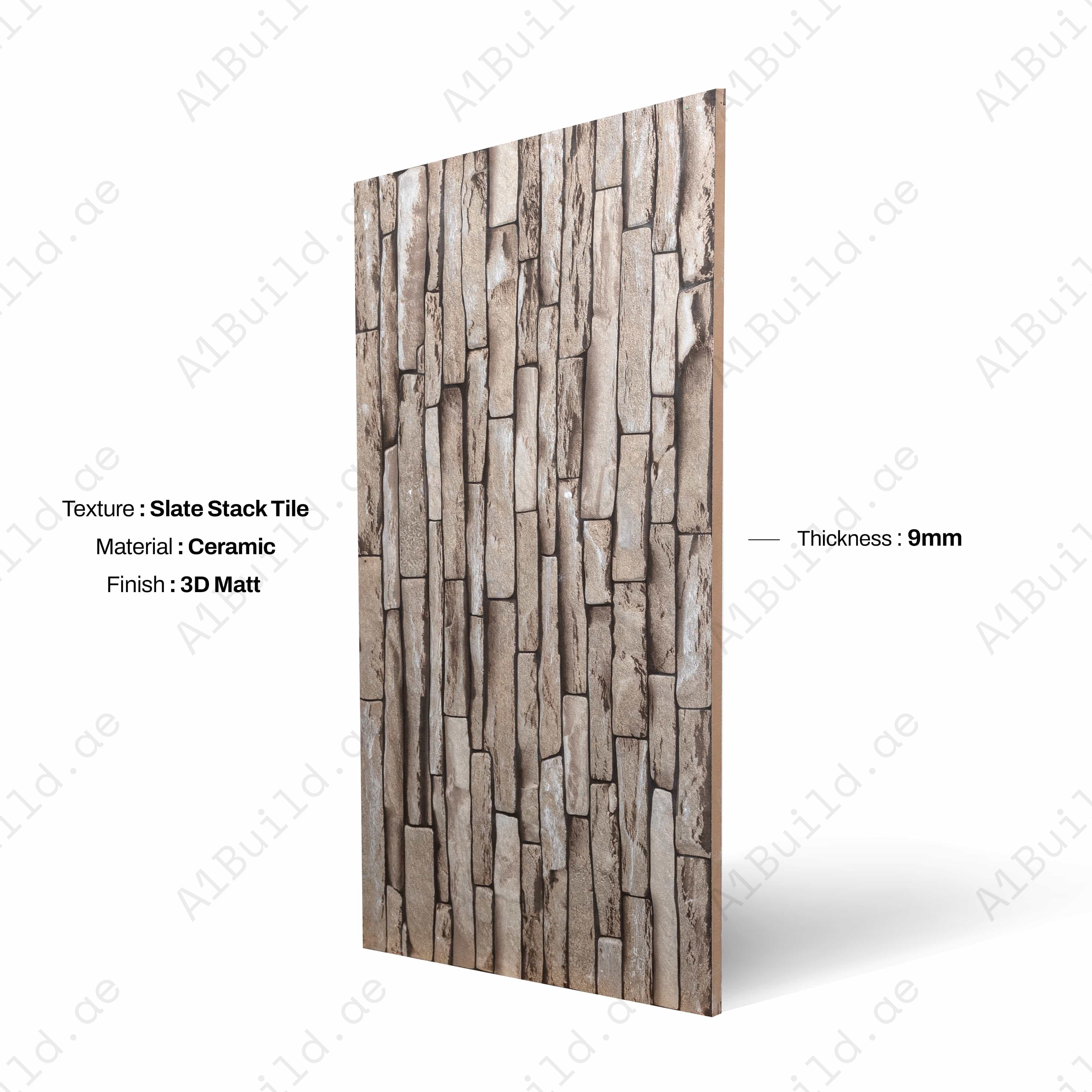 AL BEIGE 3D Matt 30x60cm Ceramic Indoor Outdoor Wall Tile-1