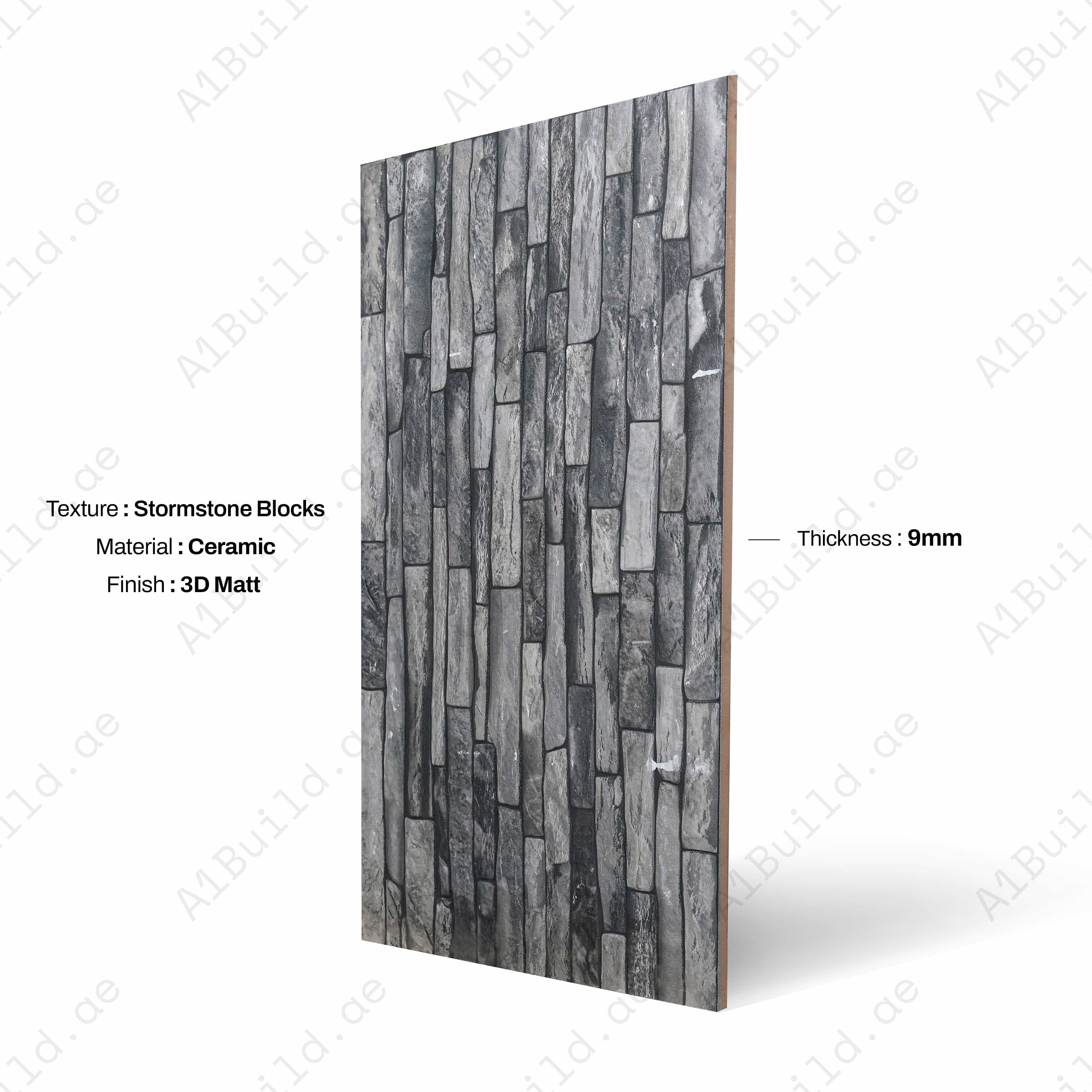 AL GRIS 3D Matt 30x60cm Ceramic Indoor Outdoor Wall Tile-1