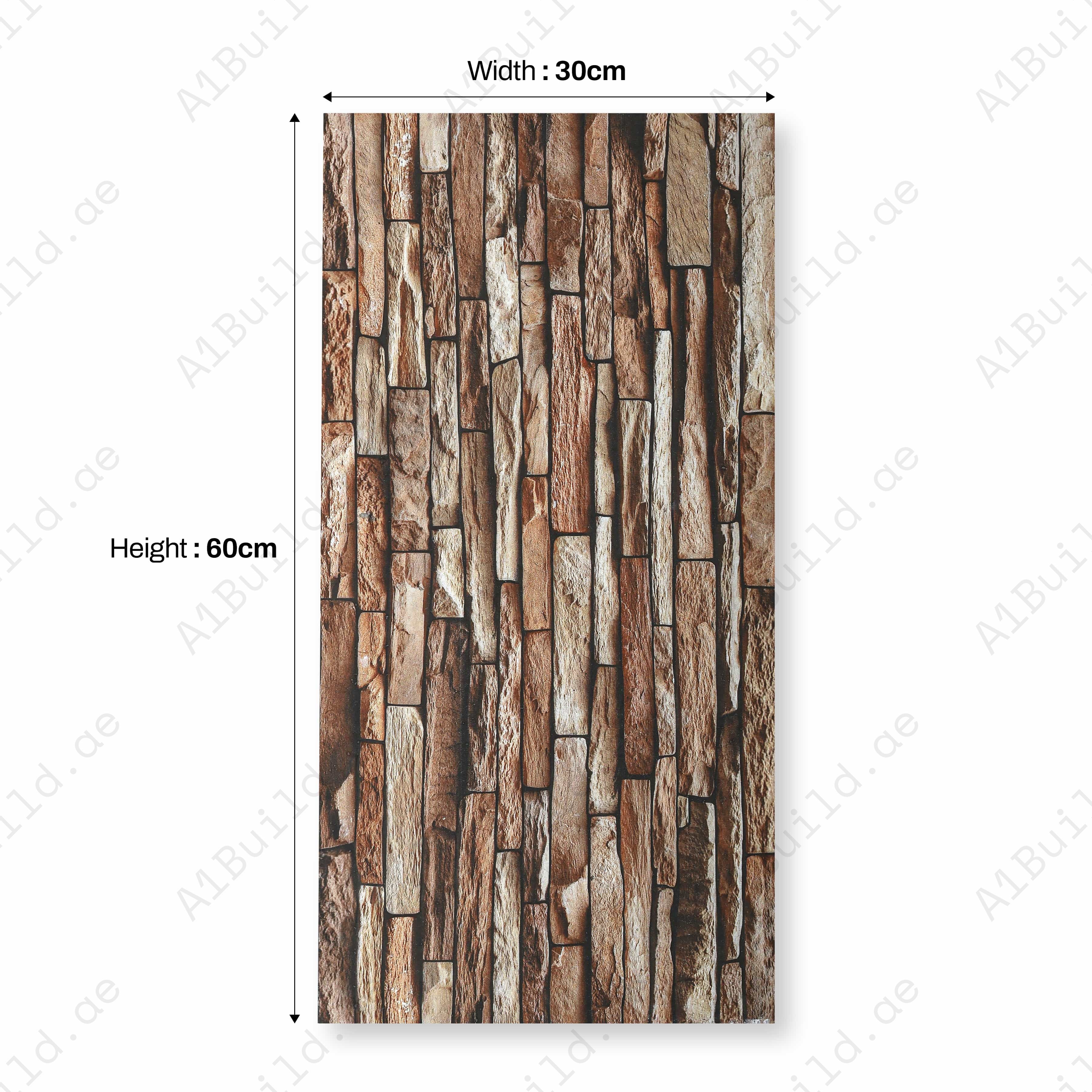 AL Natural 3D Matt 30x60cm Ceramic Indoor Outdoor Wall Tile