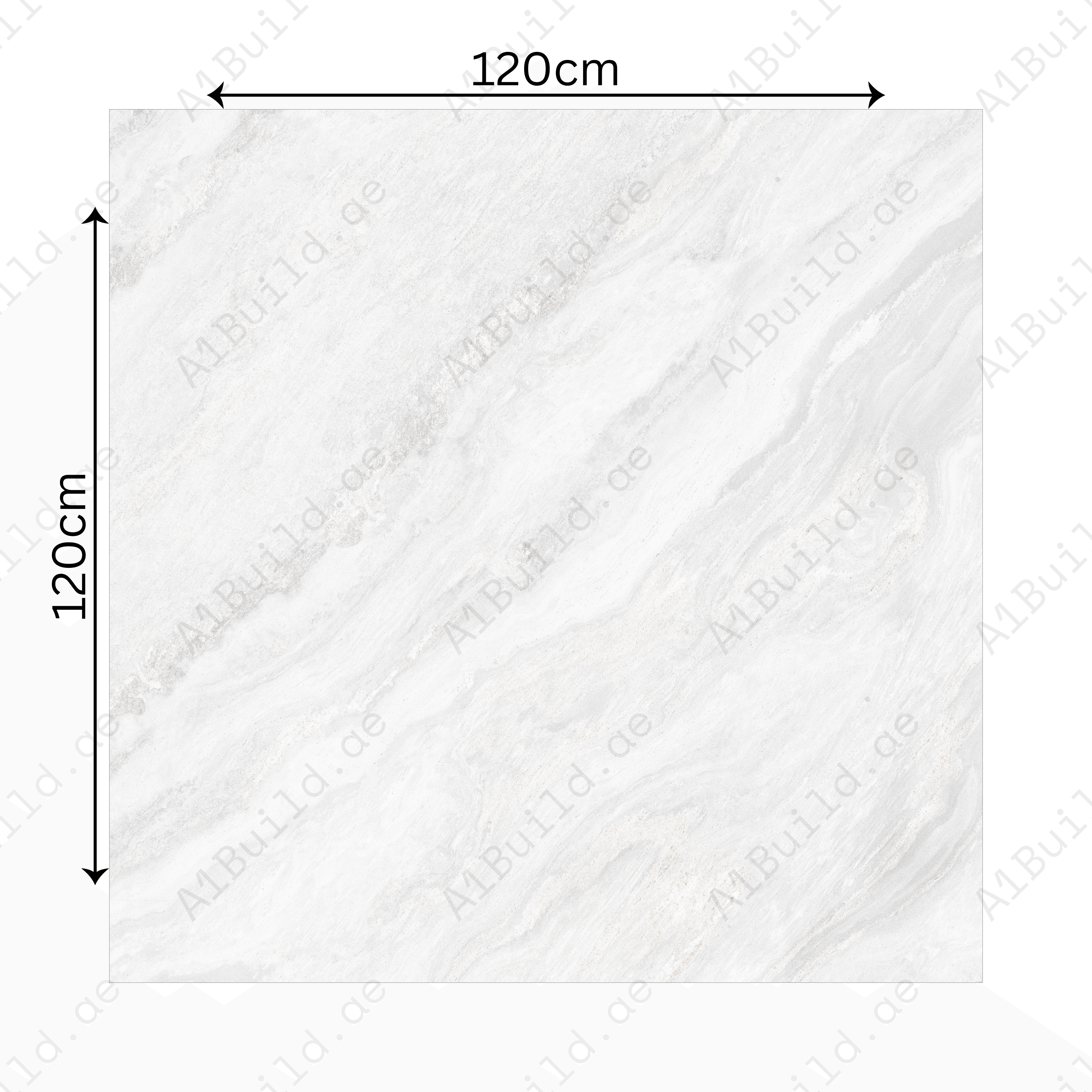 Antaliya White 120x120cm 09mm – Glossy
