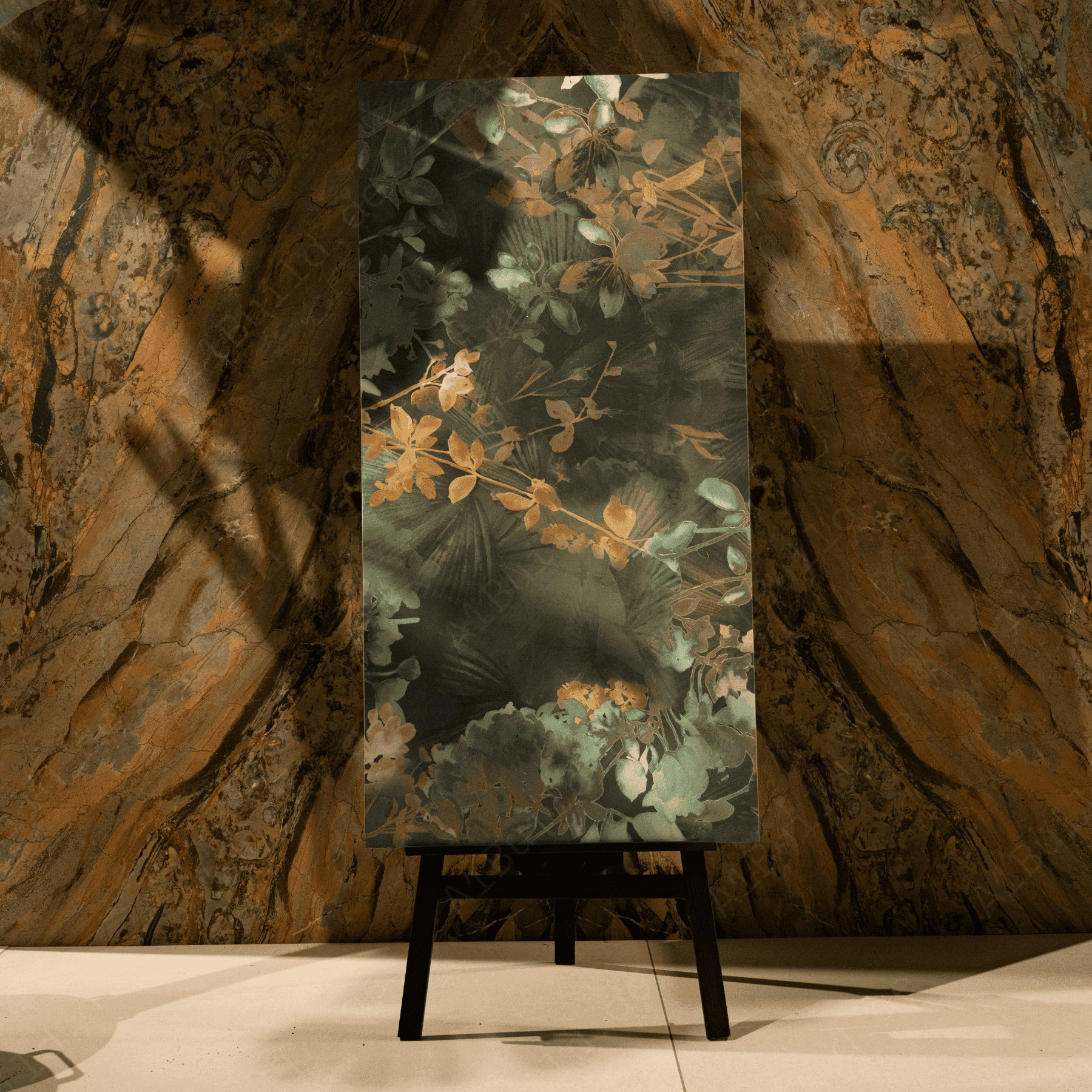 ARBOL A & B 60x120cm glitter matt porcelain tiles. 9MM thick, marble-look, non-slip and durable. Perfect for modern floors and walls.