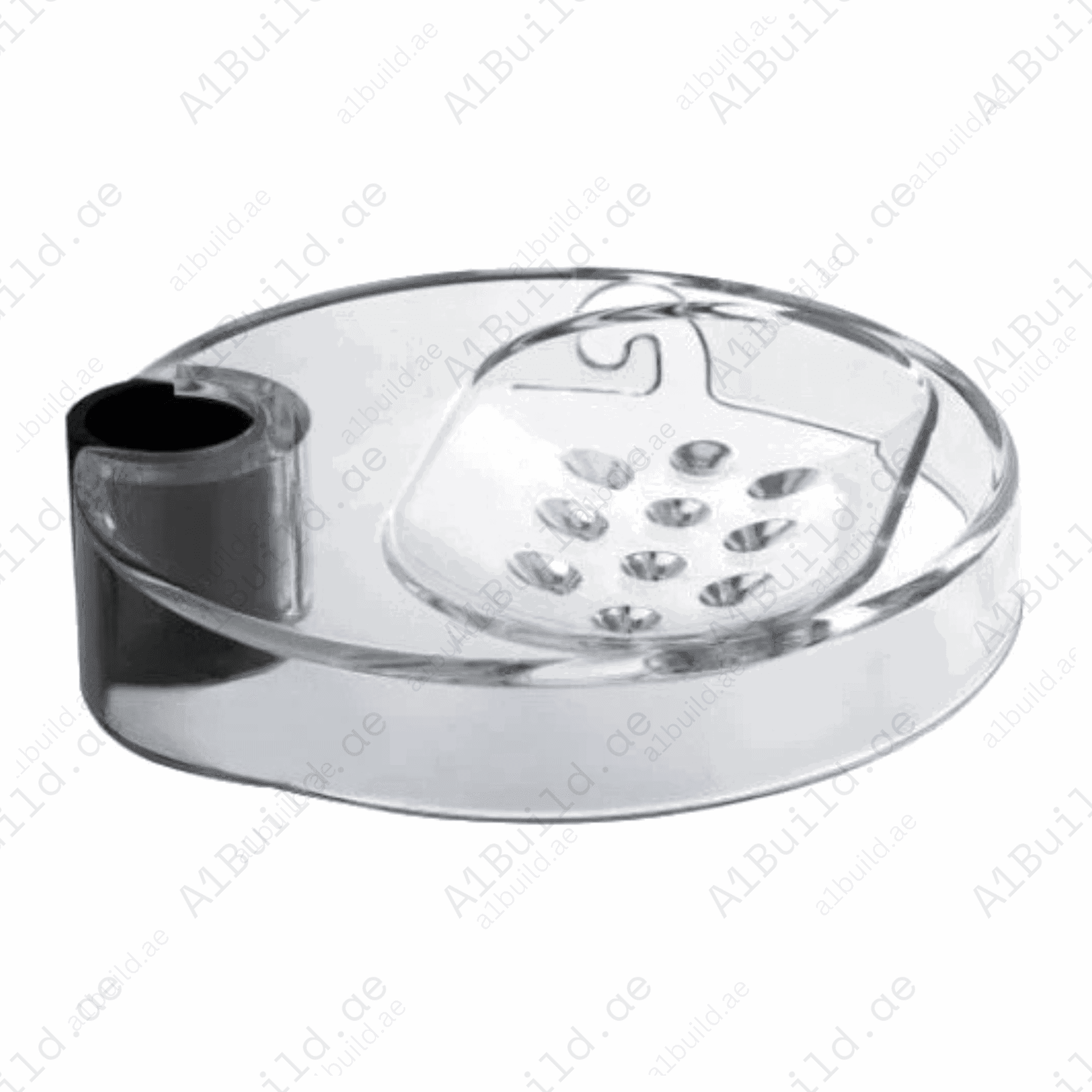 AcrylicSoapDishwithChromeFinish