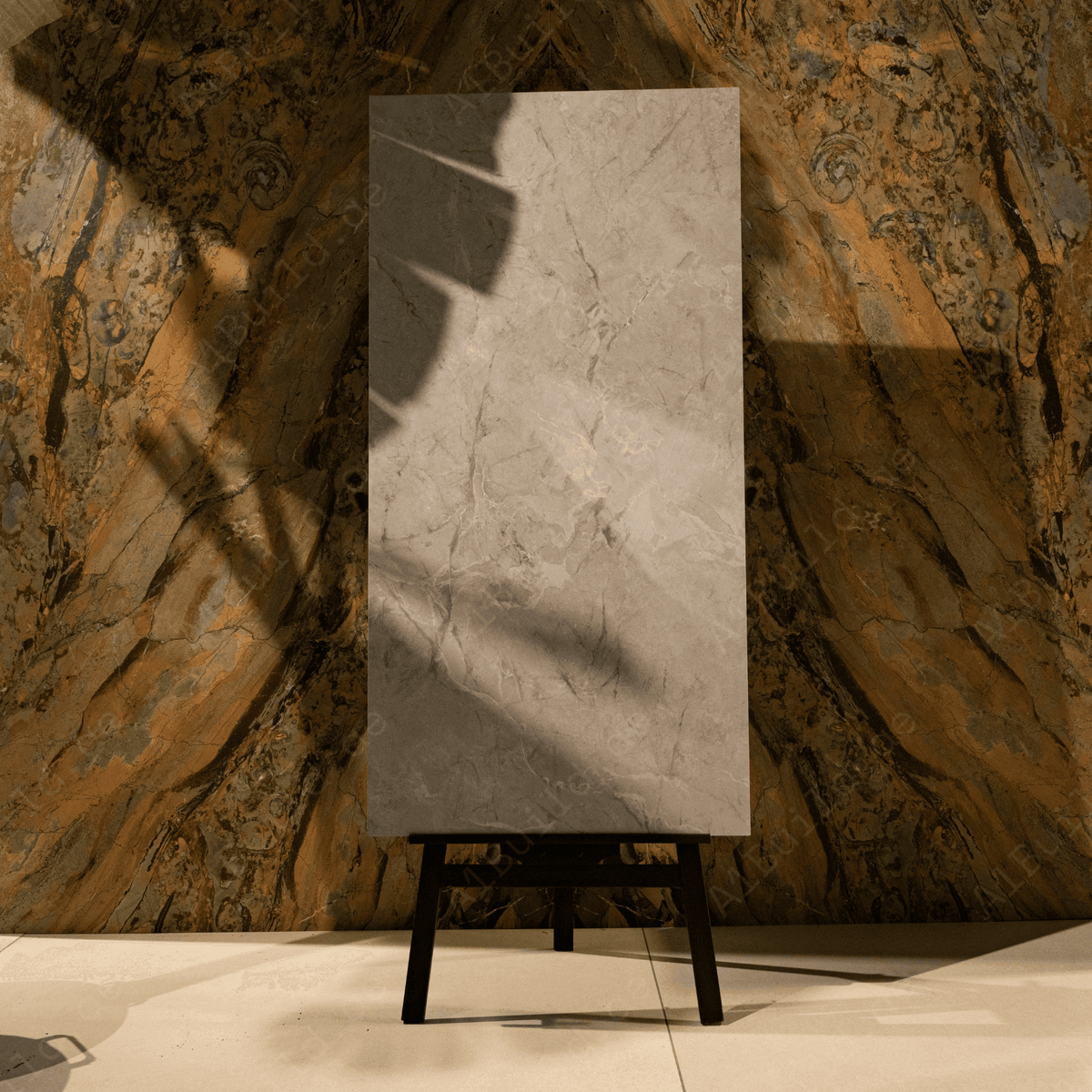 Add a modern touch with Impast Grey 60x120cm tiles featuring a Random Sugar Surface. Sleek and durable, perfect for trendy interiors in UAE.