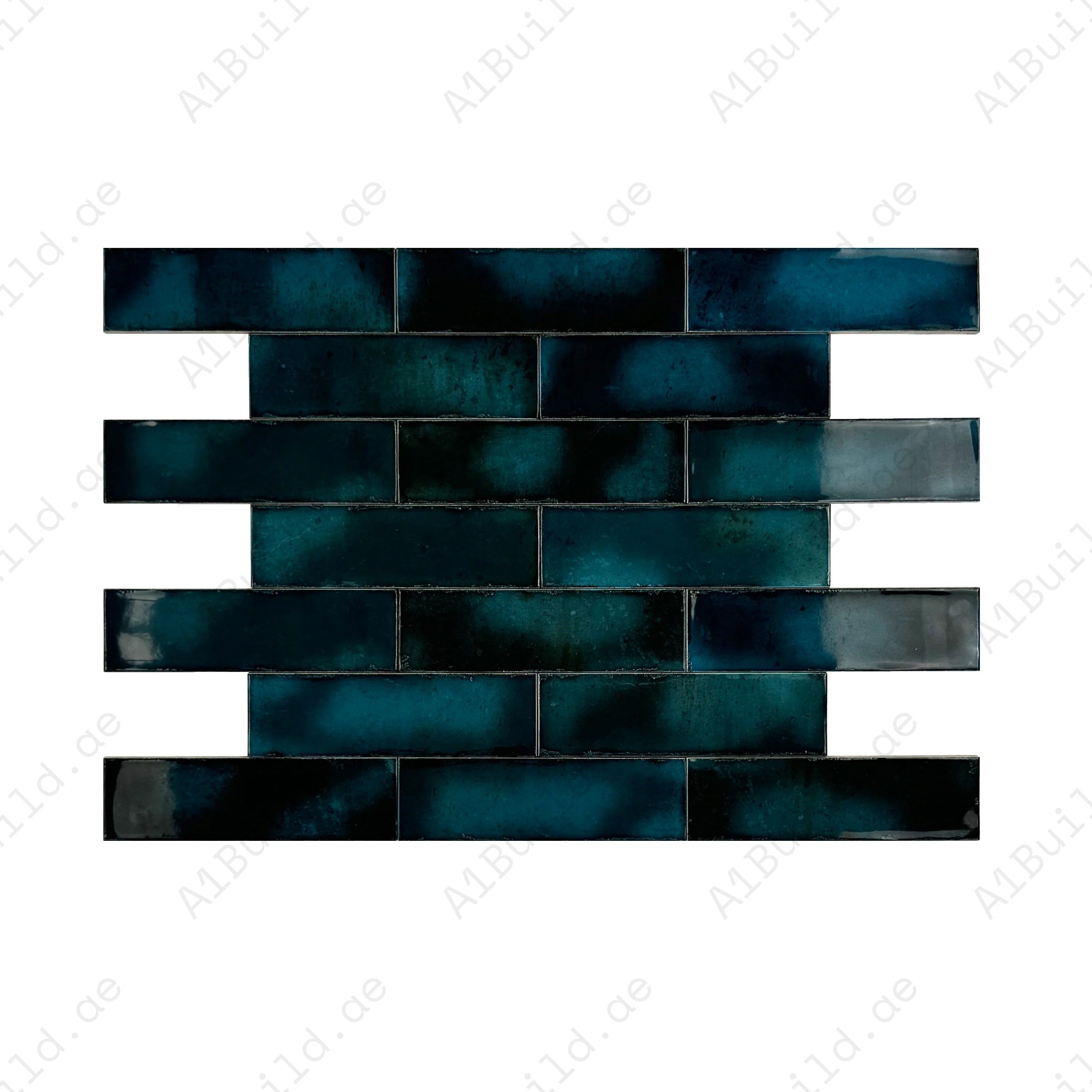 Add elegance with Blue Glossy Glazed Ceramic Artisanal Tile. Durable, scratch-resistant, waterproof, and versatile for walls, floors, kitchens, and bathrooms.