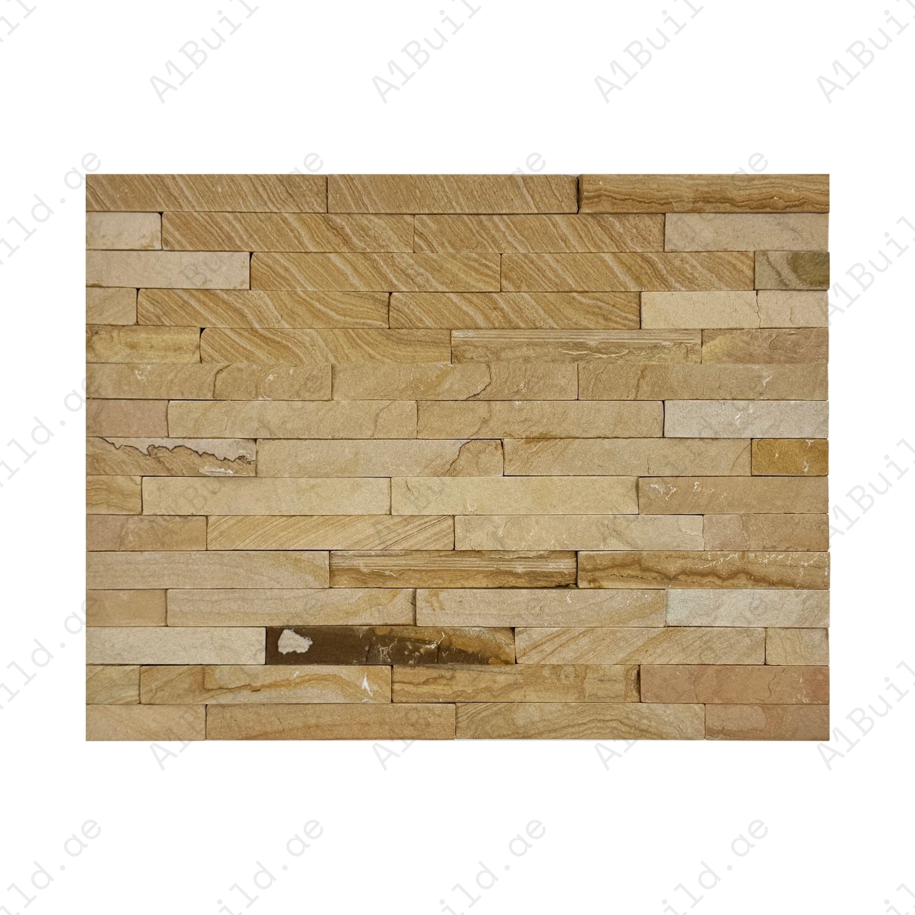 Add rustic charm with Luxe Aura Light Fawn sandstone wall cladding. Split teakwood finish, durable & stylish for feature walls, fireplaces & exterior facades.