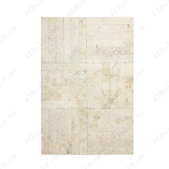 Add warmth with Verona Series Yulia Beige marble tile. Tumbled & brushed surface, durable and elegant, perfect for bathrooms, kitchens, walls, and floors.