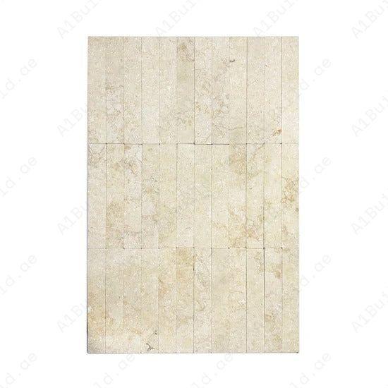 Add warmth with Verona Series Yulia Beige marble tile. Tumbled & brushed surface, durable and elegant, perfect for bathrooms, kitchens, walls, and floors.