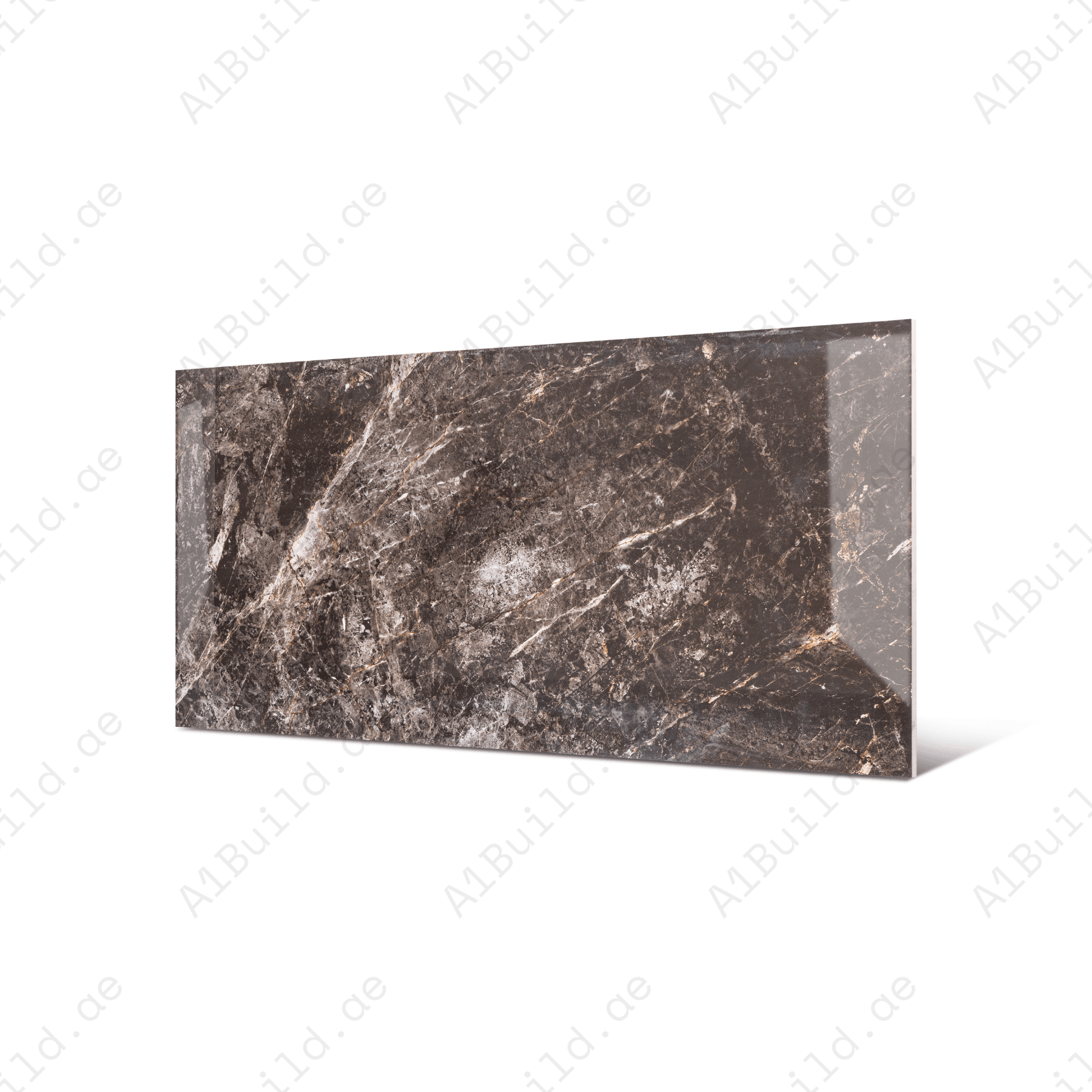 Africano Nero 80x160cm high glossy porcelain tile, 09mm thick with bold black stone veining. Adds luxury, depth, and elegance to modern interiors.