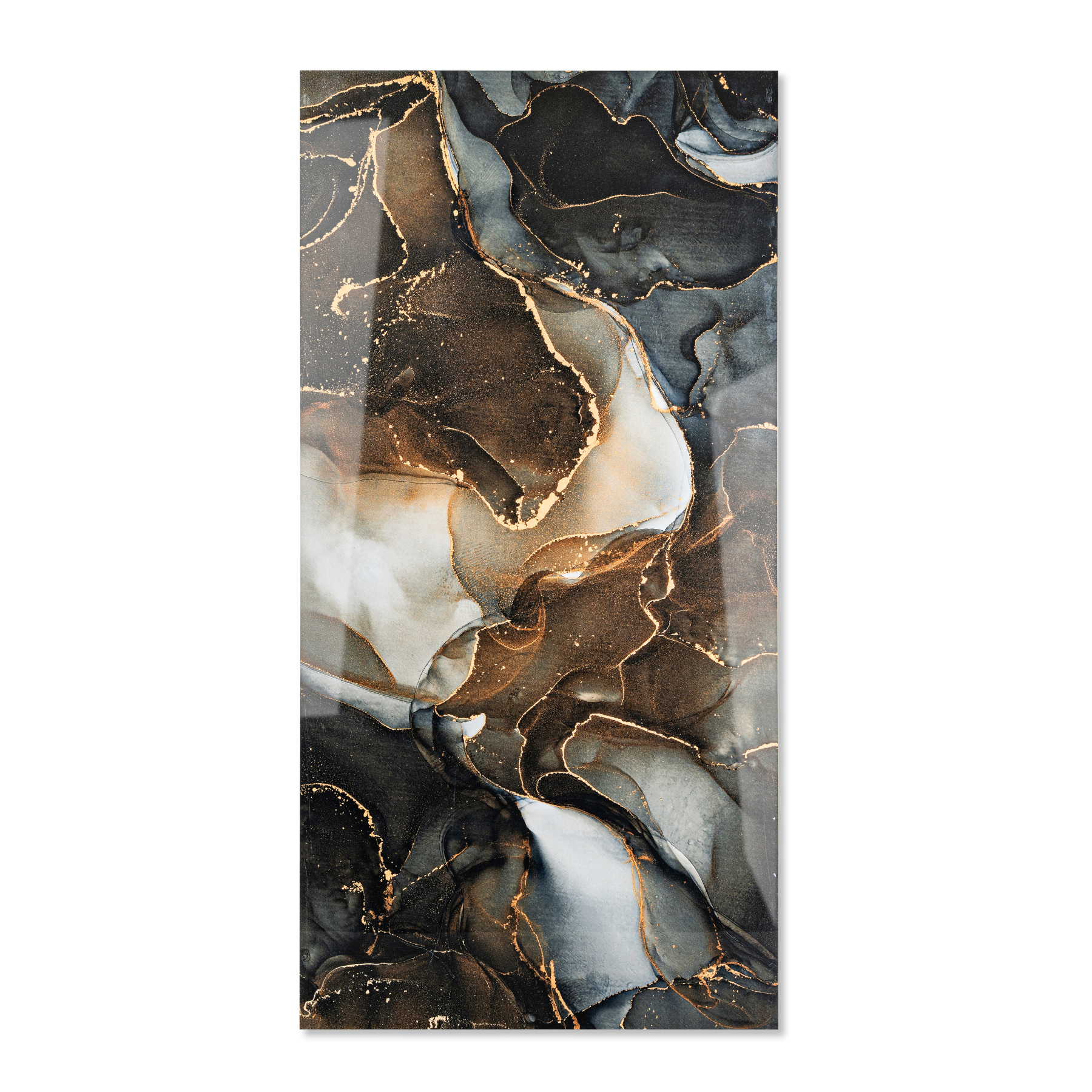 Alandec Black porcelain tile 60x120cm 9mm thickness, bold marble look design, durable porcelain, ideal for luxury floors and walls.