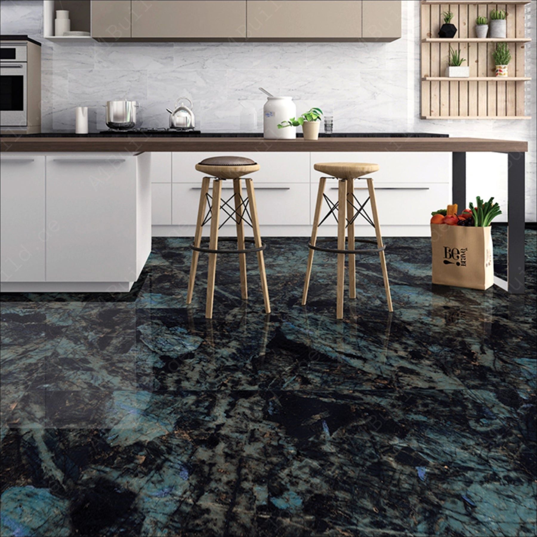 Aldo Amaze (60X120cm 09mm Random High Gloss Porcelain Indoor Floor & Wall Tiles)