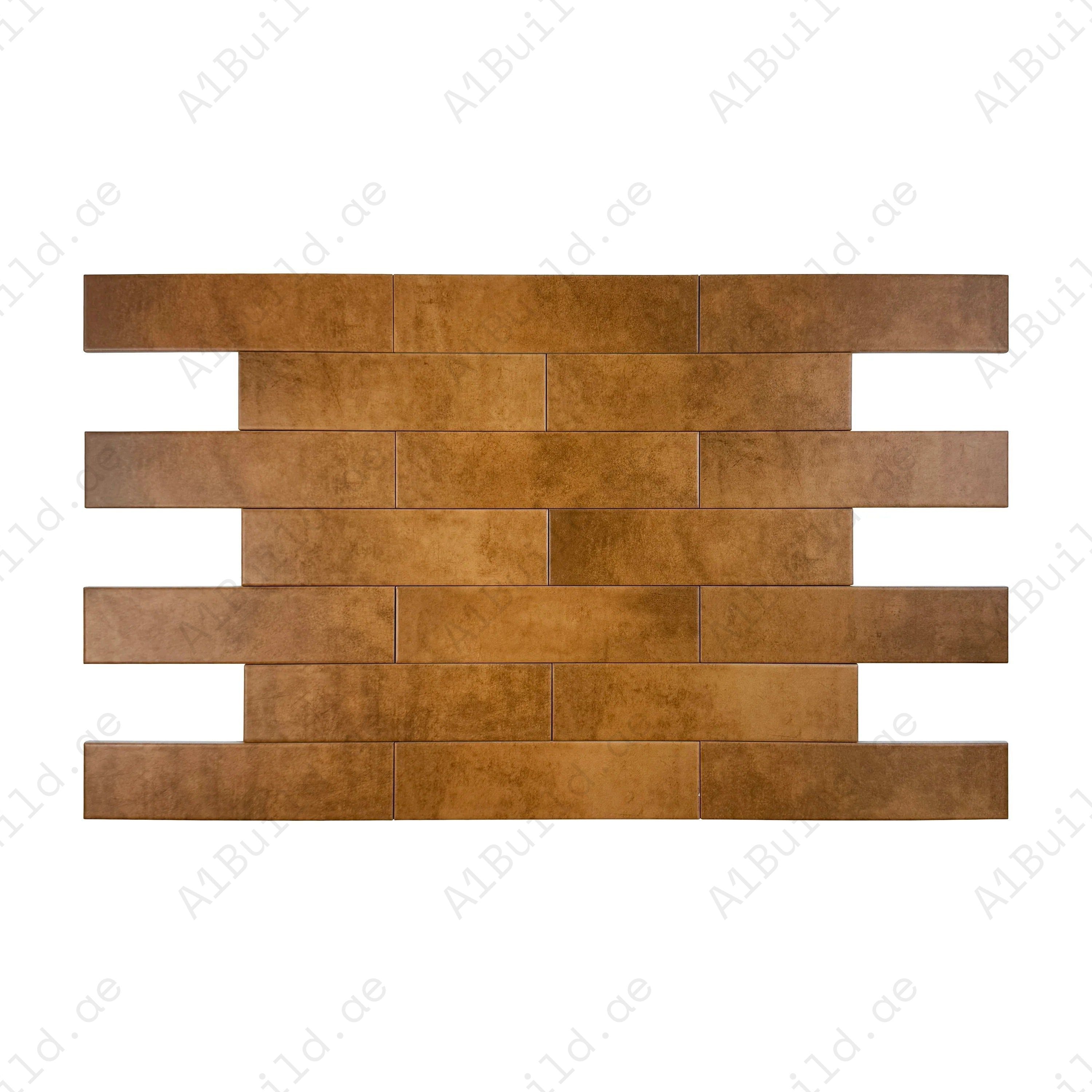 Amalfi Dawn Series Brown Matt Porcelain Artisanal Tile