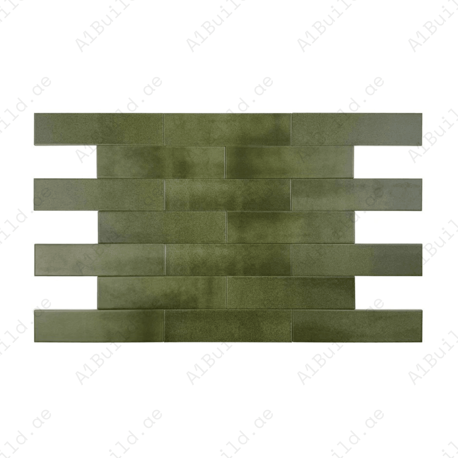 Amalfi Dawn Series Fern Green Matt Porcelain Artisanal Tile