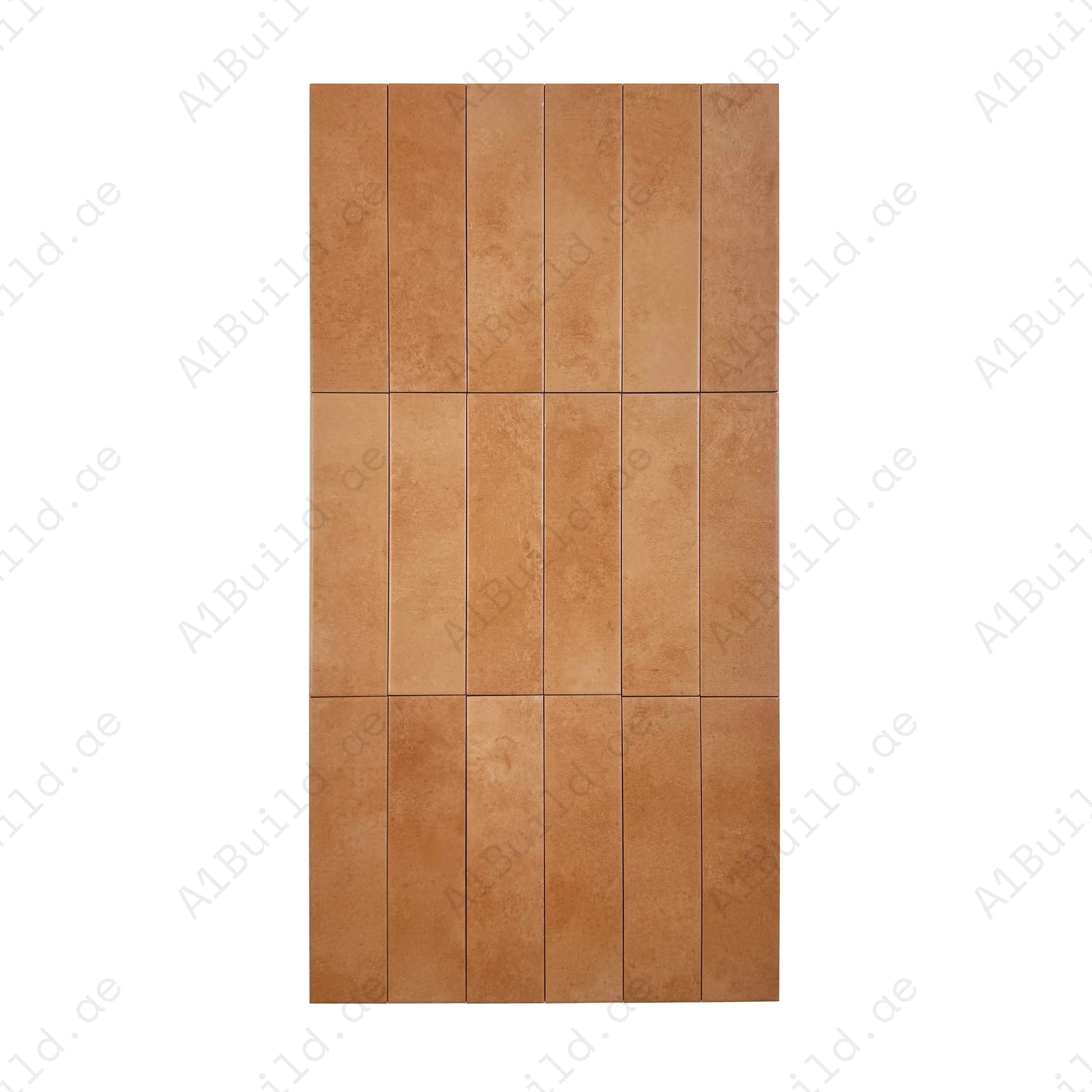Amalfi Dawn Series Tangerine Orange Matt Porcelain Artisanal Tile