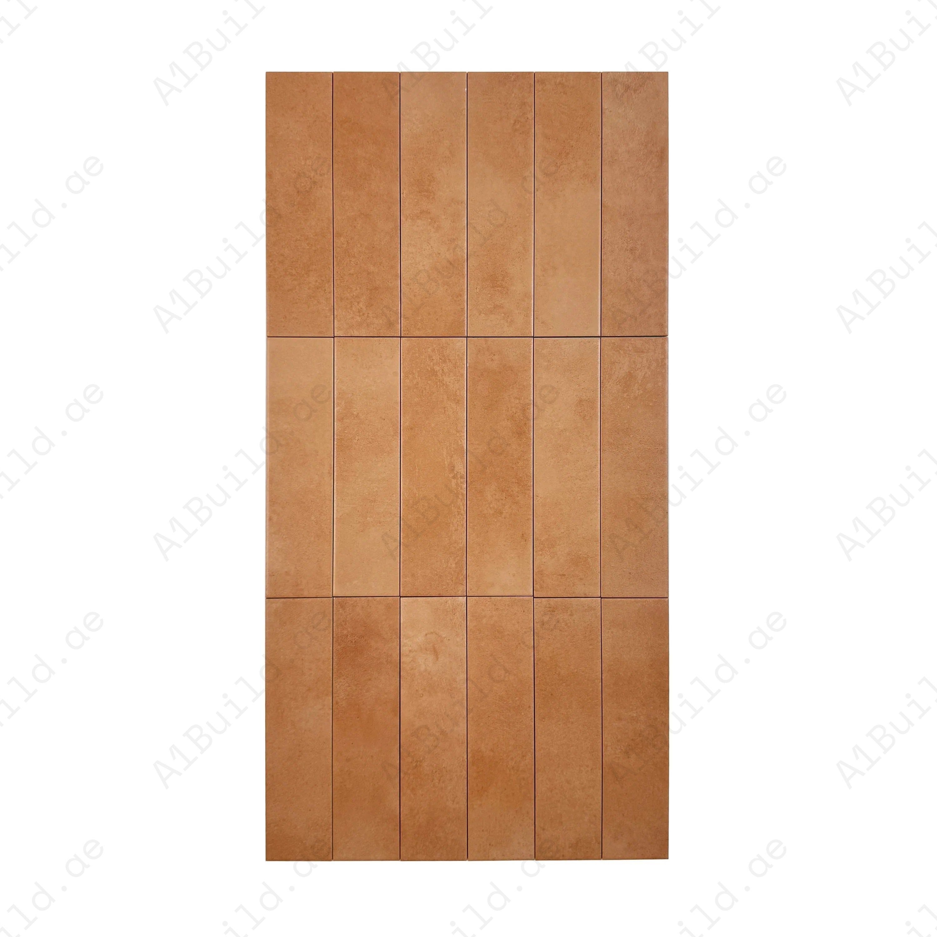 Amalfi Dawn Series Tangerine Orange Matt Porcelain Artisanal Tile