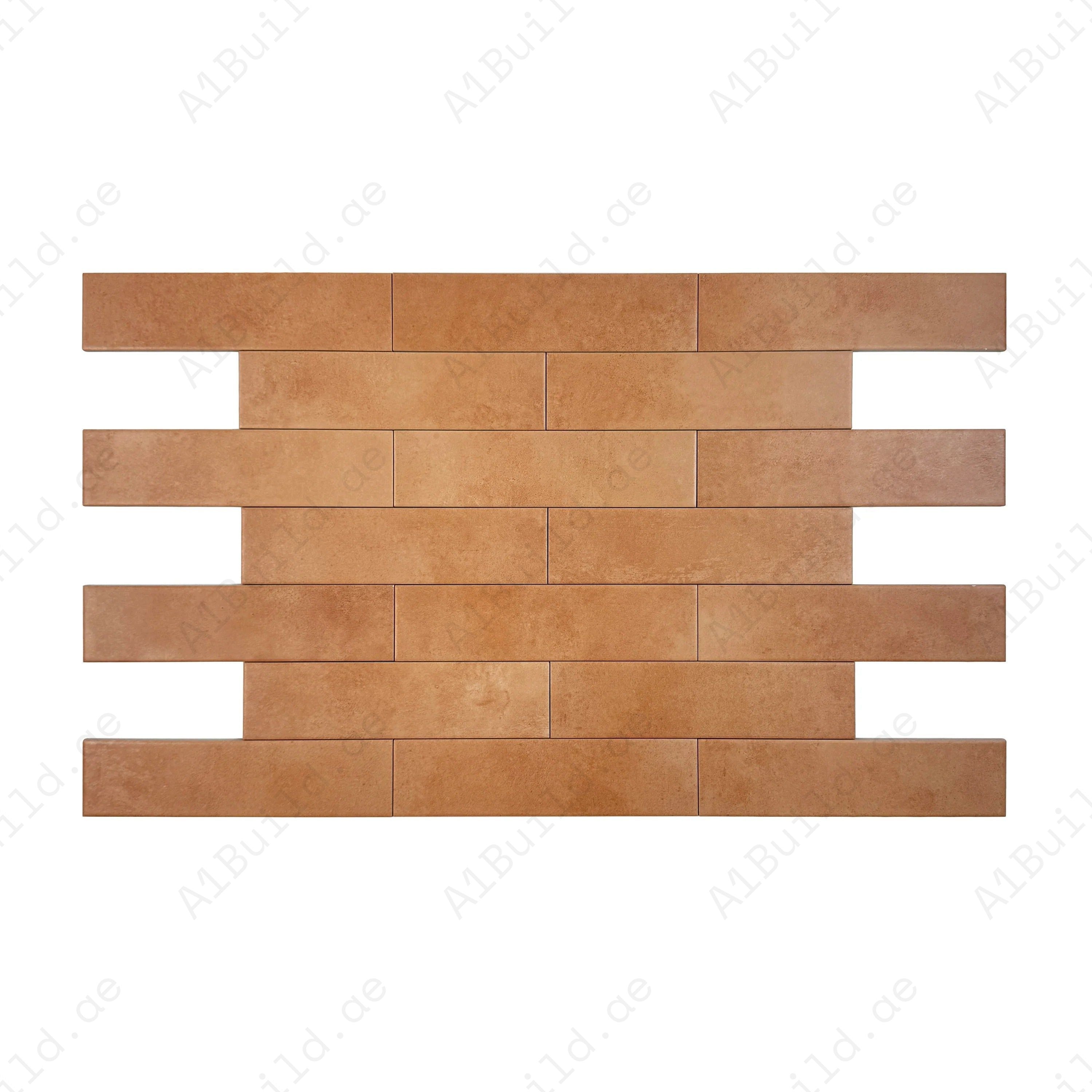 Amalfi Dawn Series Tangerine Orange Matt Porcelain Artisanal Tile