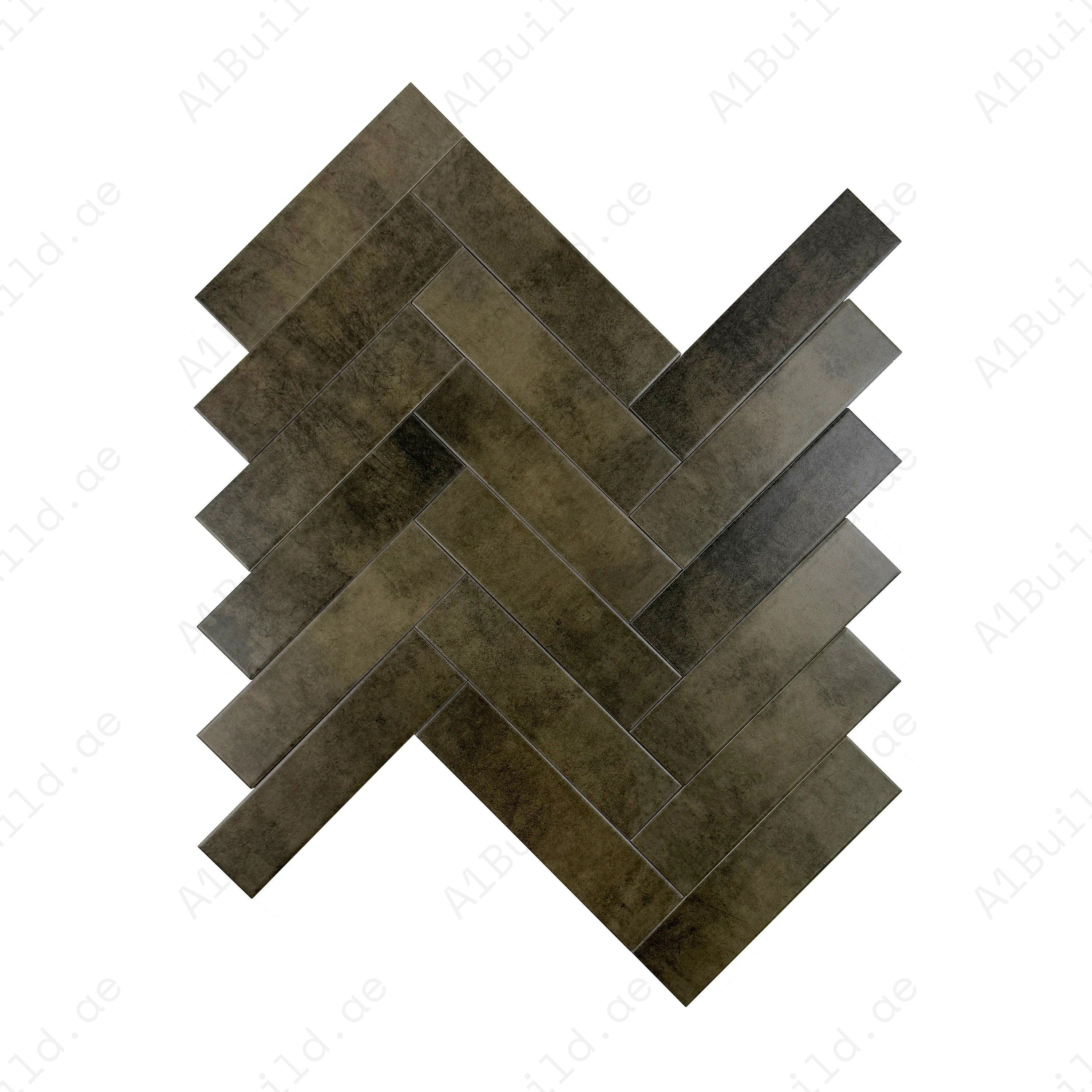 Amalfi Dawn Series Wood Brown Matt Porcelain Artisanal Tile