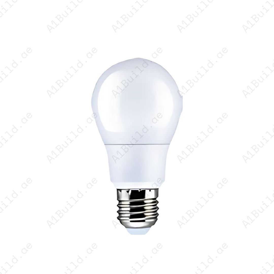Anar 7W LED Bulb with E27 base. 3000K & 6500K options, 700lm brightness, 280° wide beam, 20,000hrs lifespan, and 80% energy saving.