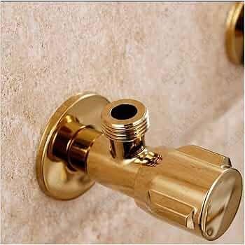 Angle valve Long Type (Premium Gold Brass)