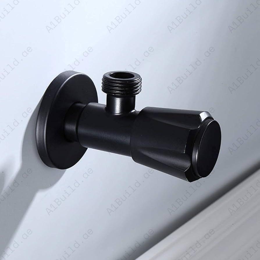 Angle valve Long Type (Premium Matte Black Brass)