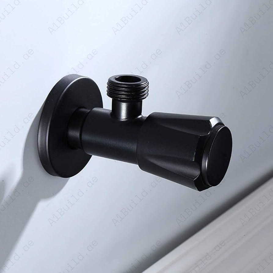 Angle valve Long Type (Premium Matte Black Brass)