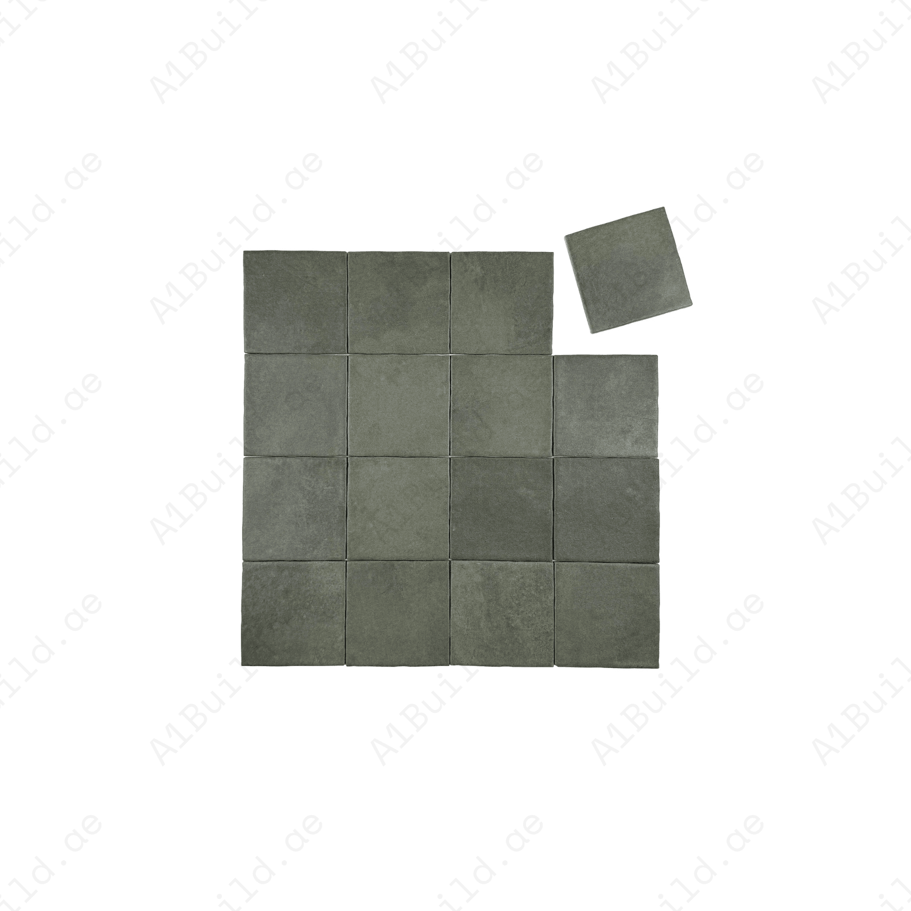 Artisan Essence Earthy Green Matte Porcelain Artisanal Tile