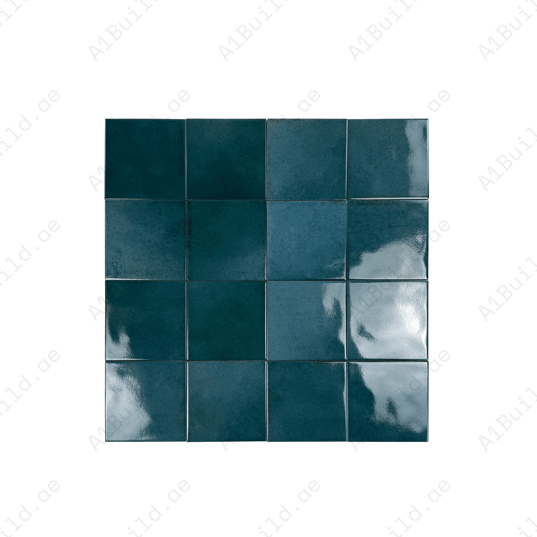 Artisan Essence Mixed Slate Blue Glossy Porcelain Artisanal Tile