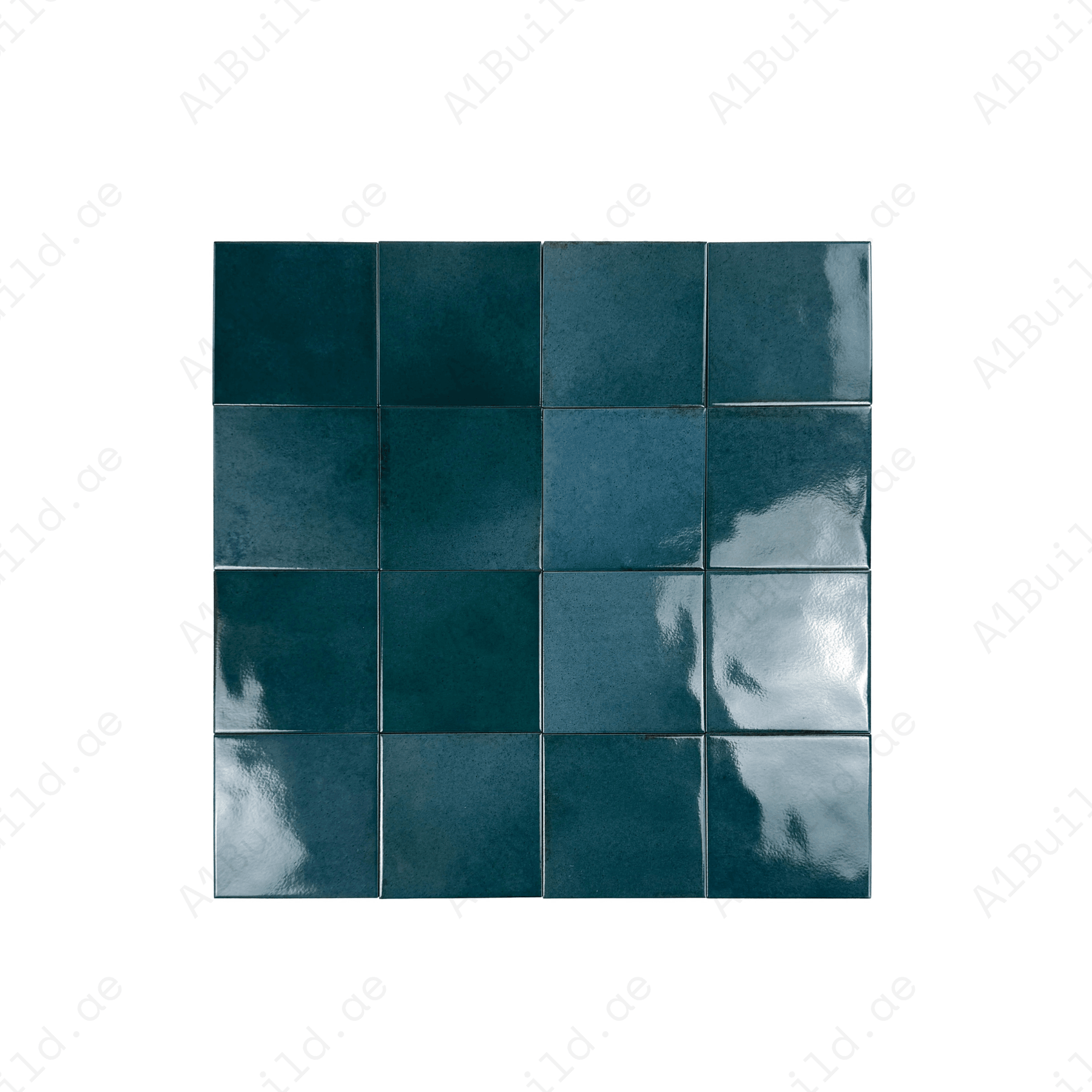 Artisan Essence Mixed Slate Blue Glossy Porcelain Artisanal Tile