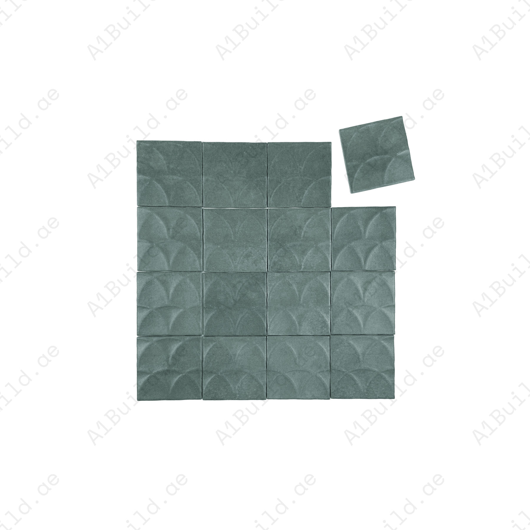 Artisan Essence Textured Garden Green Matte Porcelain Artisanal Tile