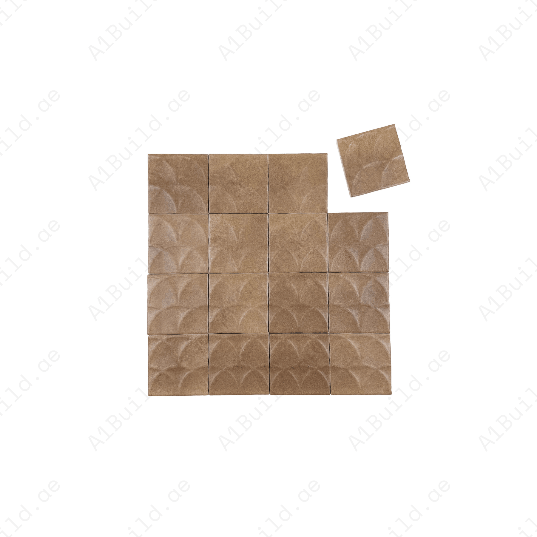 Artisan Essence Textured Orange Matte Porcelain Artisanal Tile