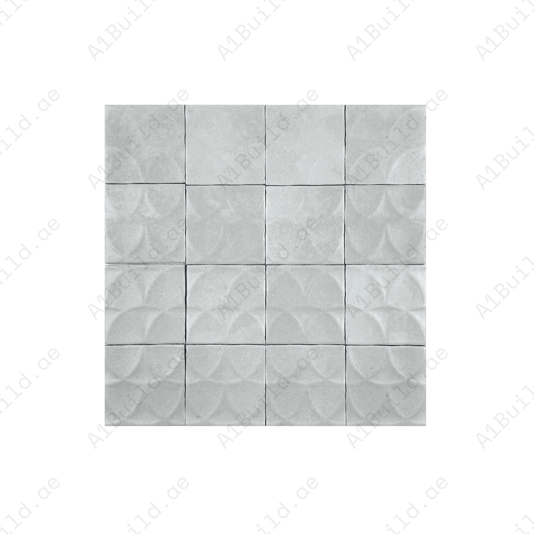 Artisan Essence Textured Smoke White Matte Porcelain Artisanal Tile