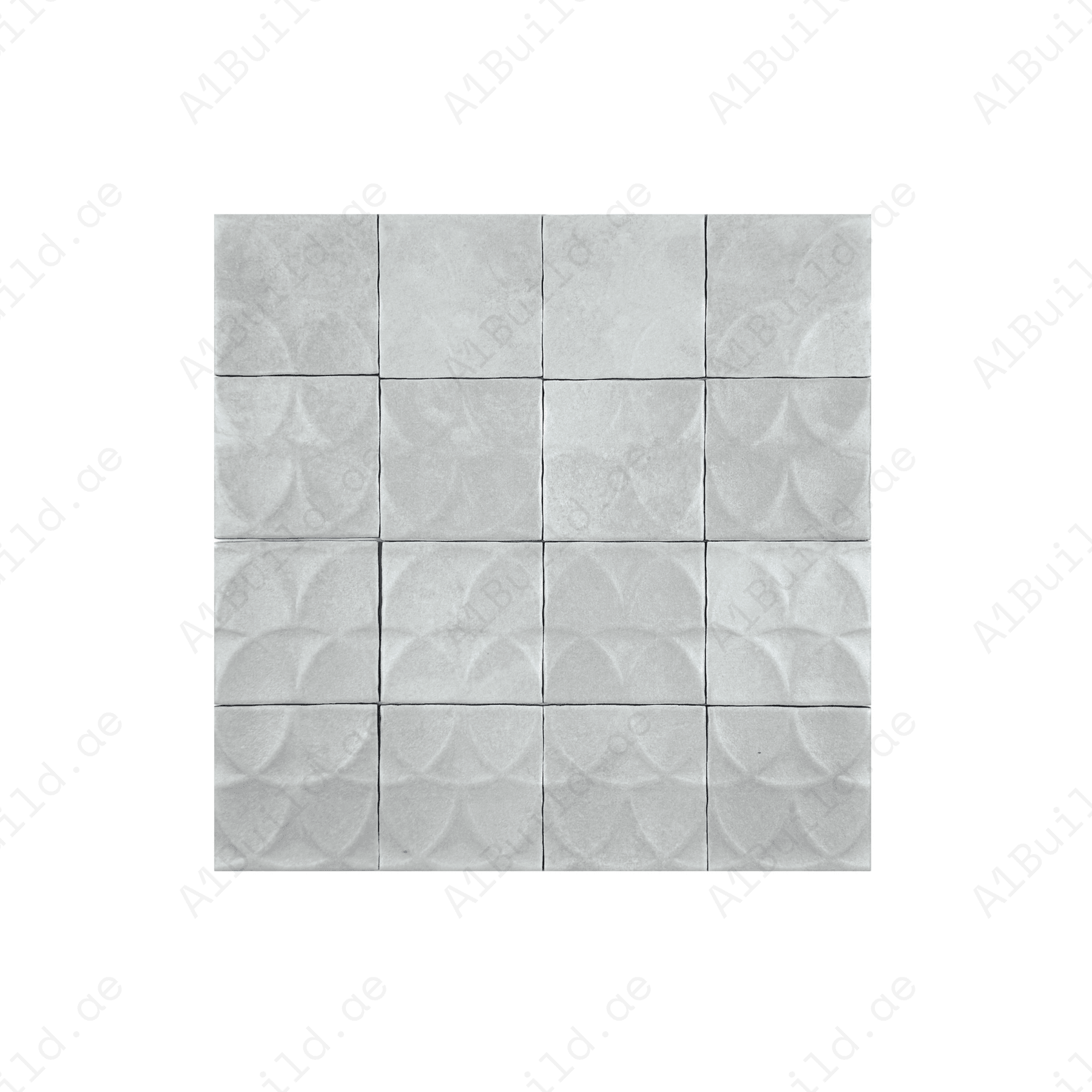 Artisan Essence Textured Smoke White Matte Porcelain Artisanal Tile