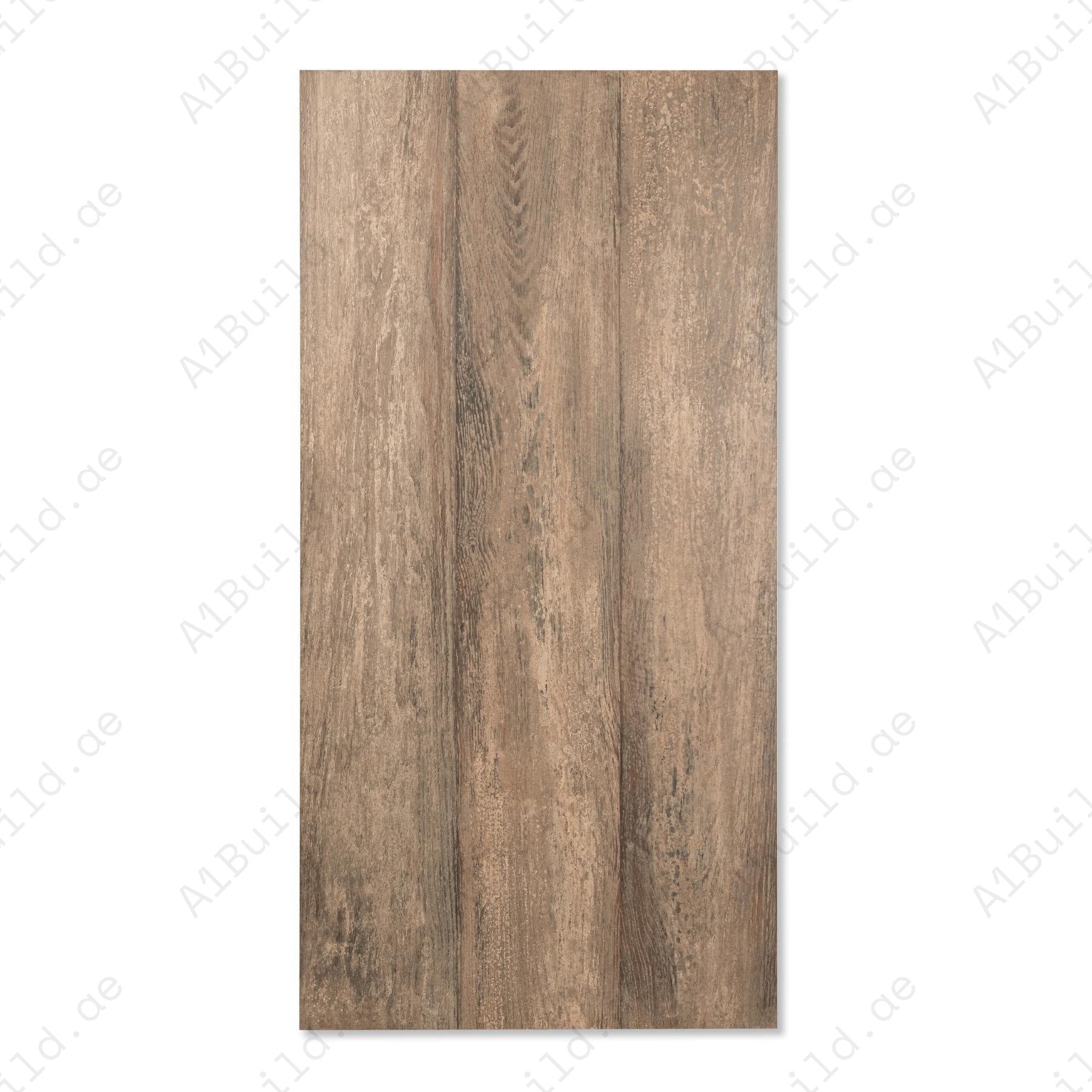 Artwood Brown 60x120cm wood-look porcelain tile with natural brown tones, durable 9mm thickness and modern finish for interiors.