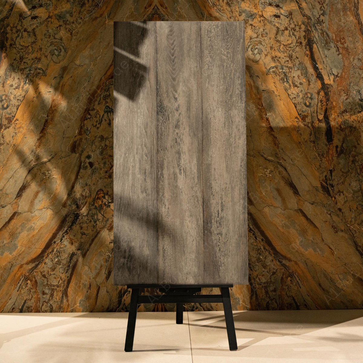 Artwood Grey 60x120cm porcelain tile with grey wood texture, durable 9mm body and contemporary interior appeal.
