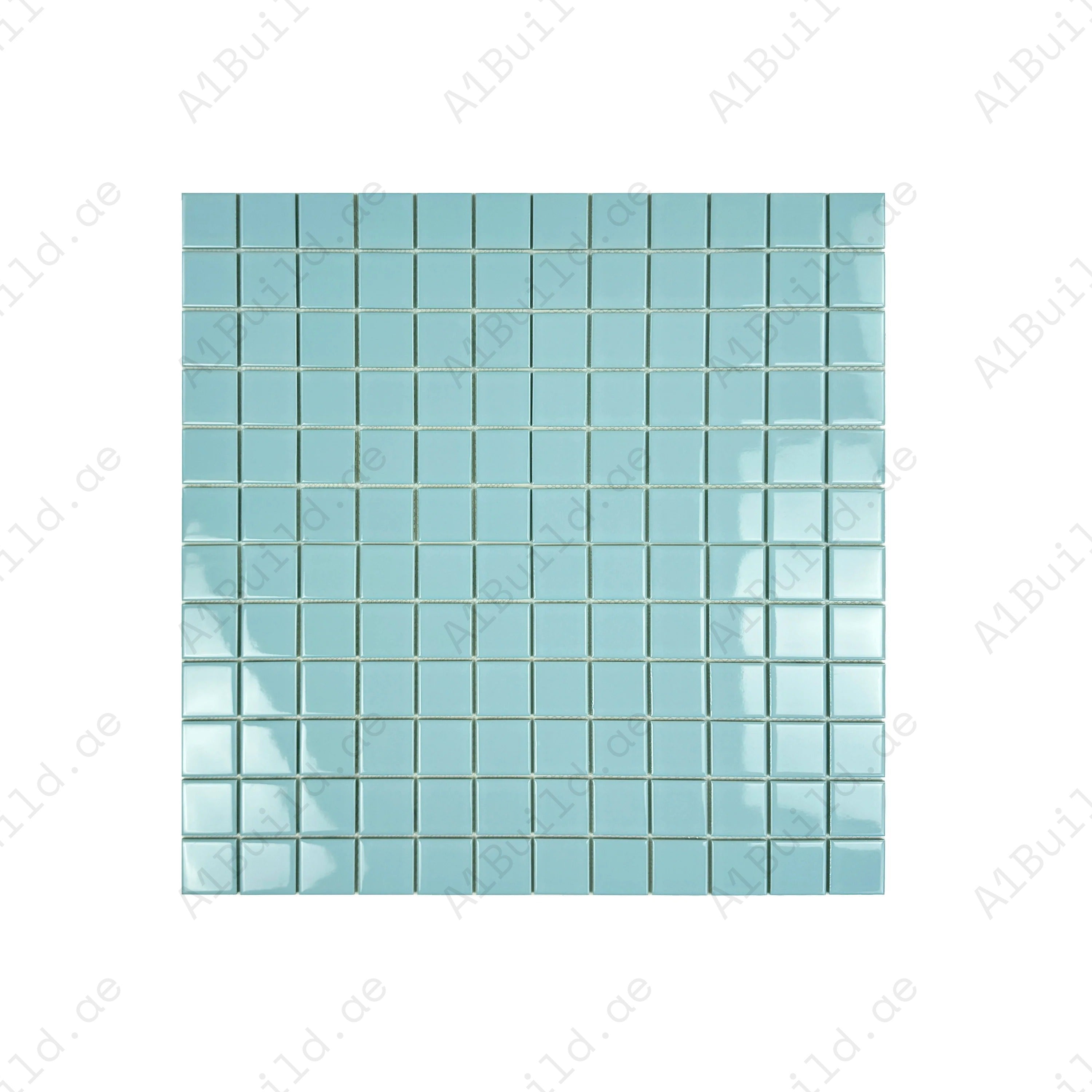 Azure Harmony Baby Blue Ordinary Glazed Porcelain Mosaic