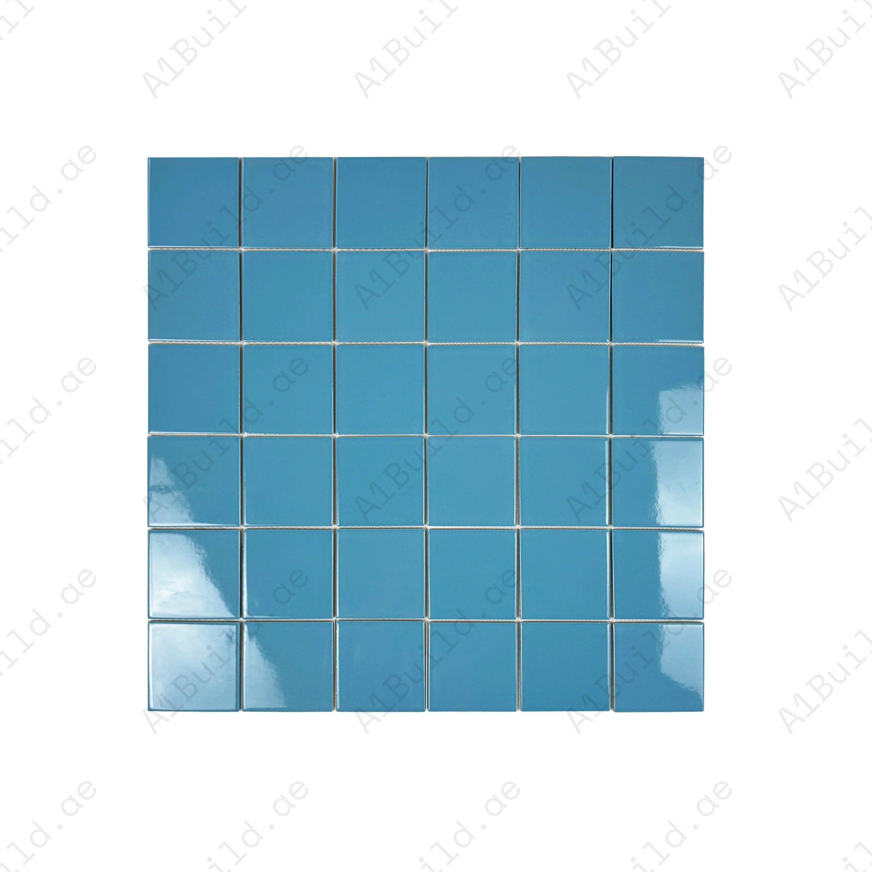 Azure Harmony Light Blue Ordinary Glazed Porcelain Mosaic