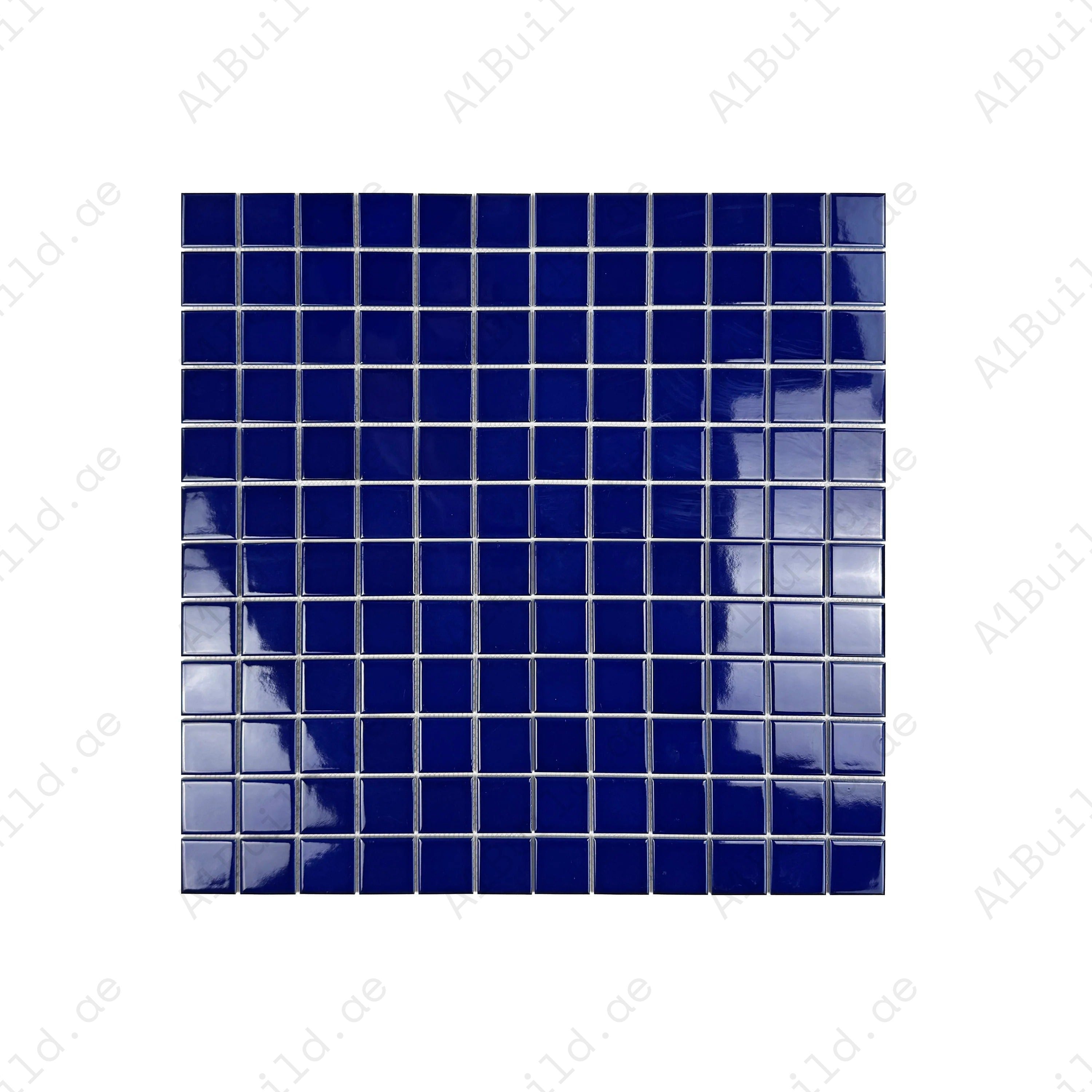Azure Harmony Midnight Blue Ordinary Glazed Porcelain Mosaic