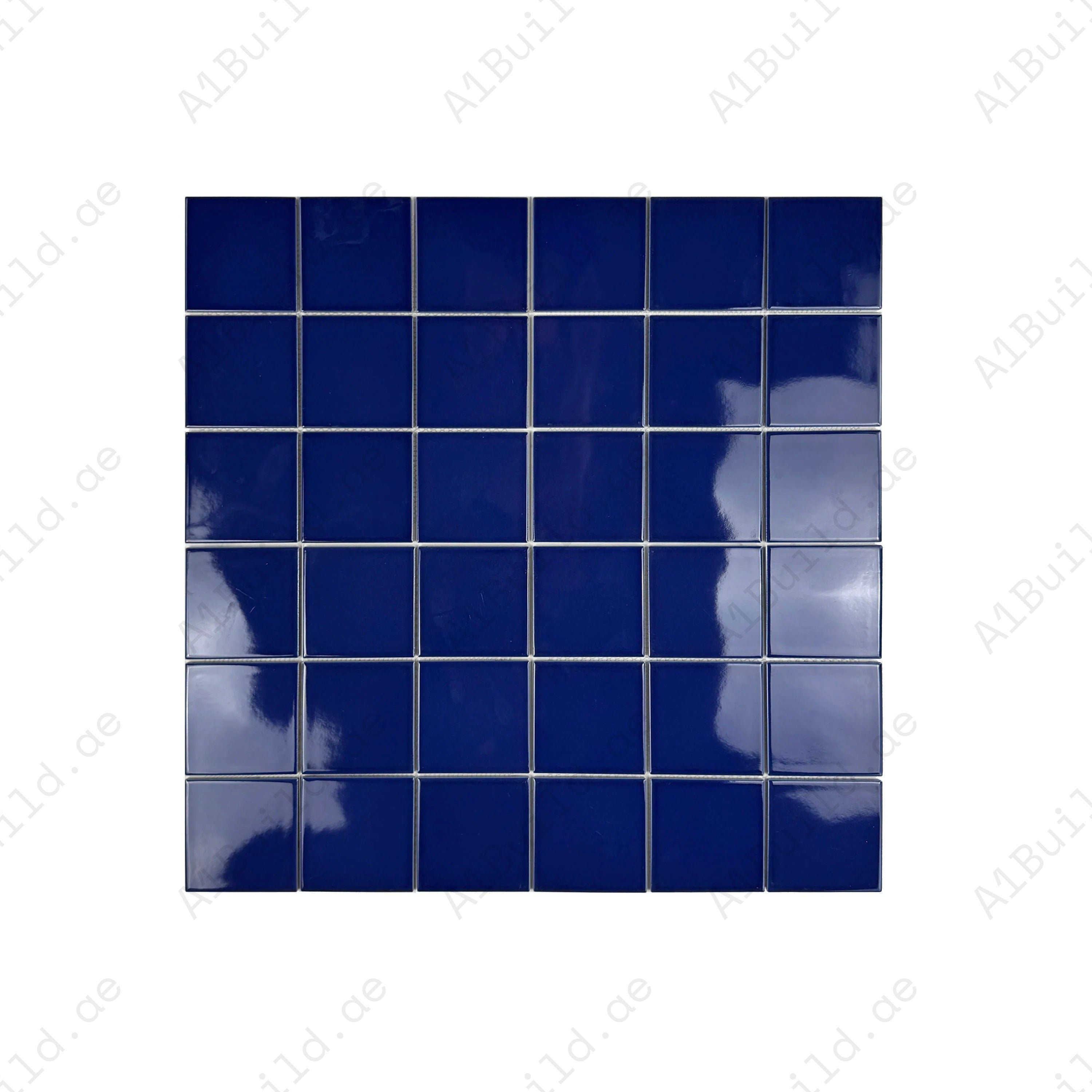 Azure Harmony Navy Blue Ordinary Glazed Porcelain Mosaic