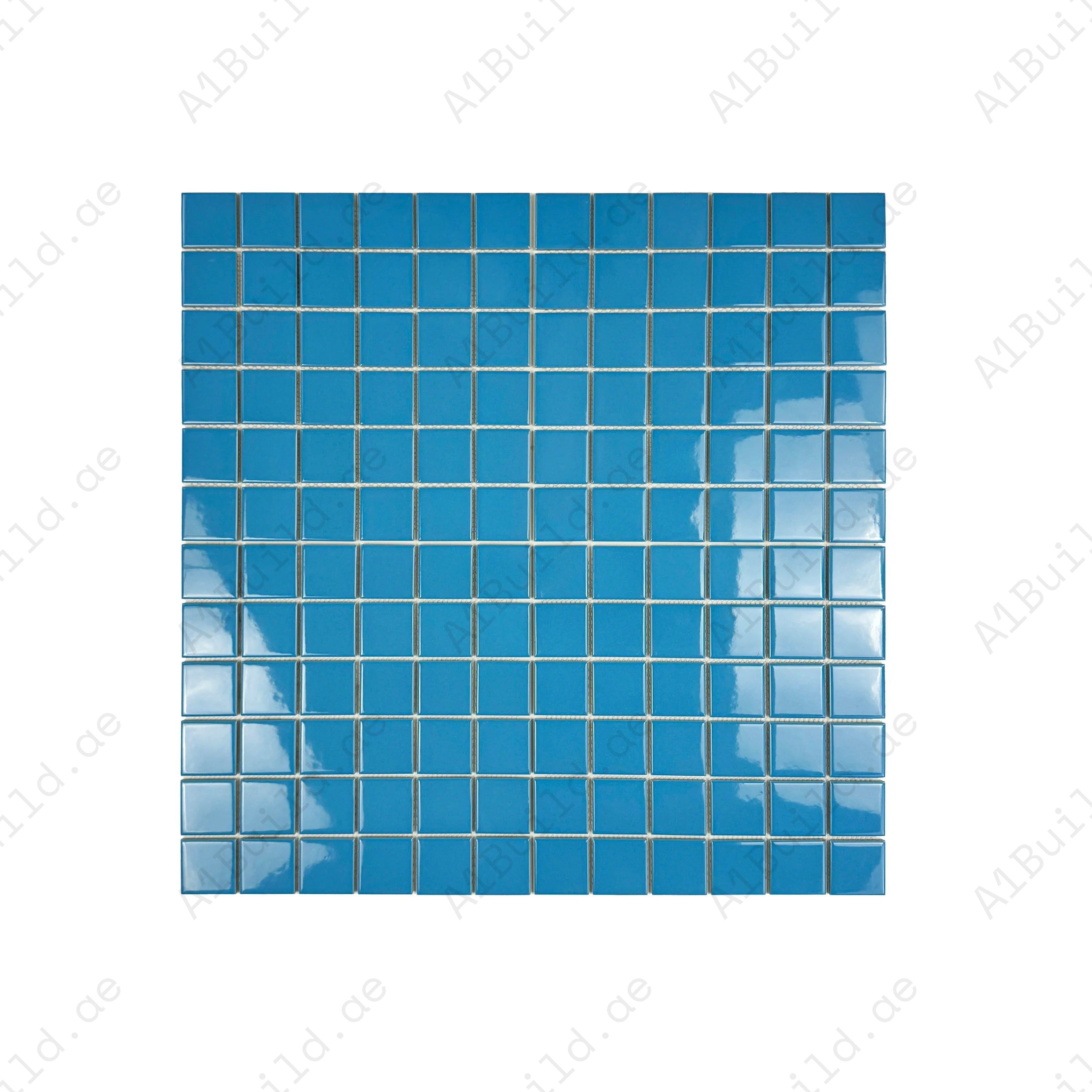 Azure Harmony Sky Blue Ordinary Glazed Porcelain Mosaic
