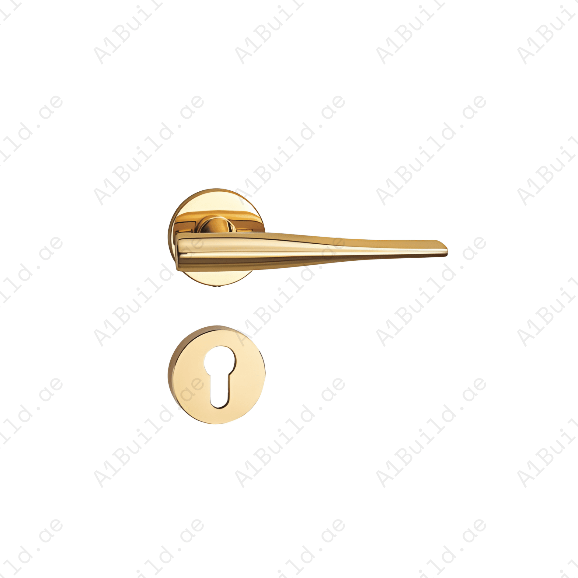BA.8835 premium pure copper door lock handle in Rose Gold Plated finish. Luxury architectural hardware for elegant homes, hotels, offices, and interiors.
