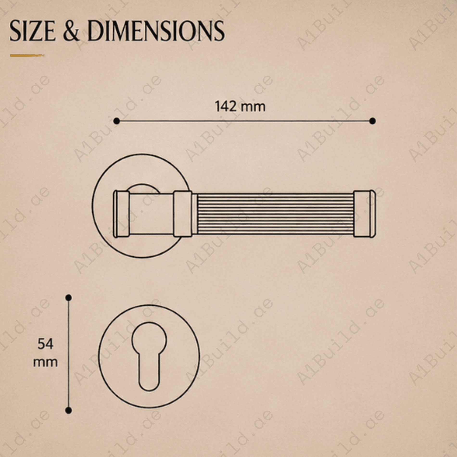 BA.8836 premium pure copper door lock handle in Black finish. Luxury architectural hardware for modern homes, hotels, offices, and elegant interiors.