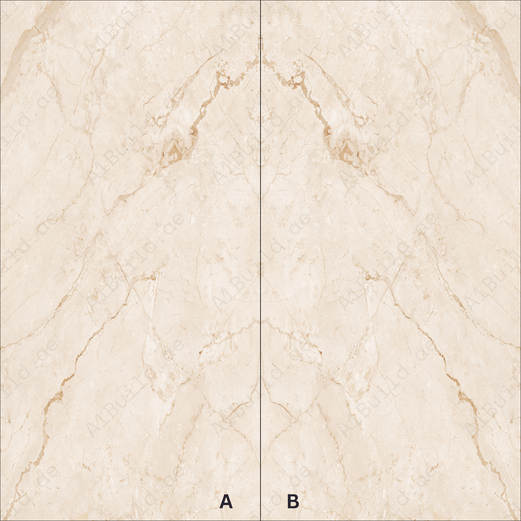 Breccia Oyster High Gloss Book Match Porcelain Slabs | 120x240cm Luxurious Beige Tiles
