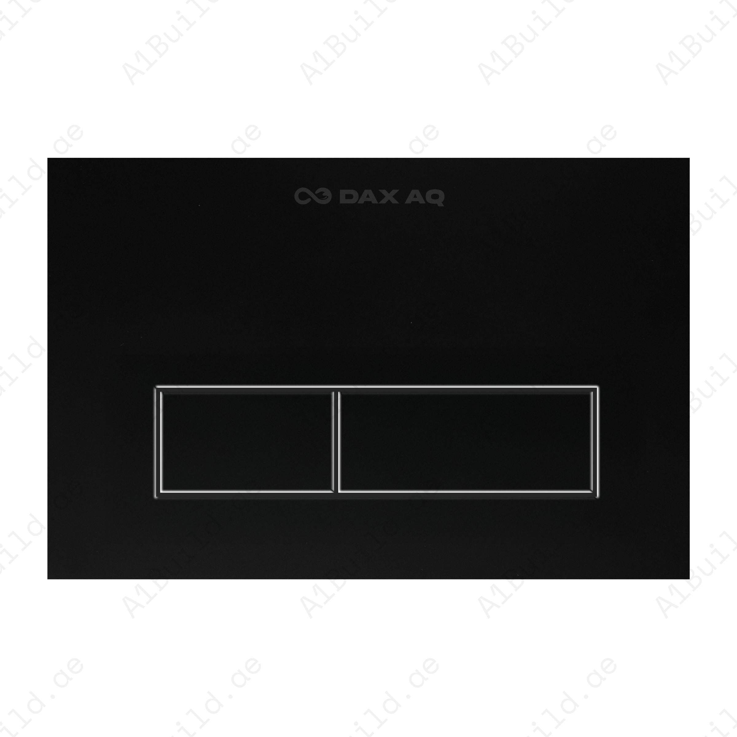 Black matte flush plate with water-saving dual control and premium minimalist design for modern bathrooms. Perfect for stylish modular switch installations